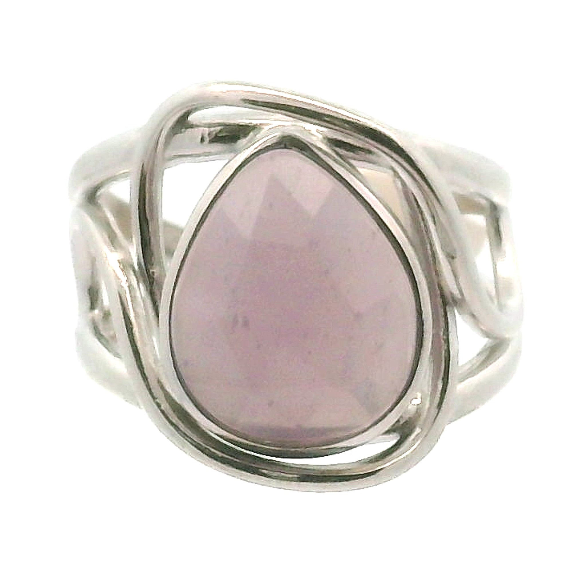 Yitrium Fluorite Cuff Ring .925 Silver for Clarity and Focus