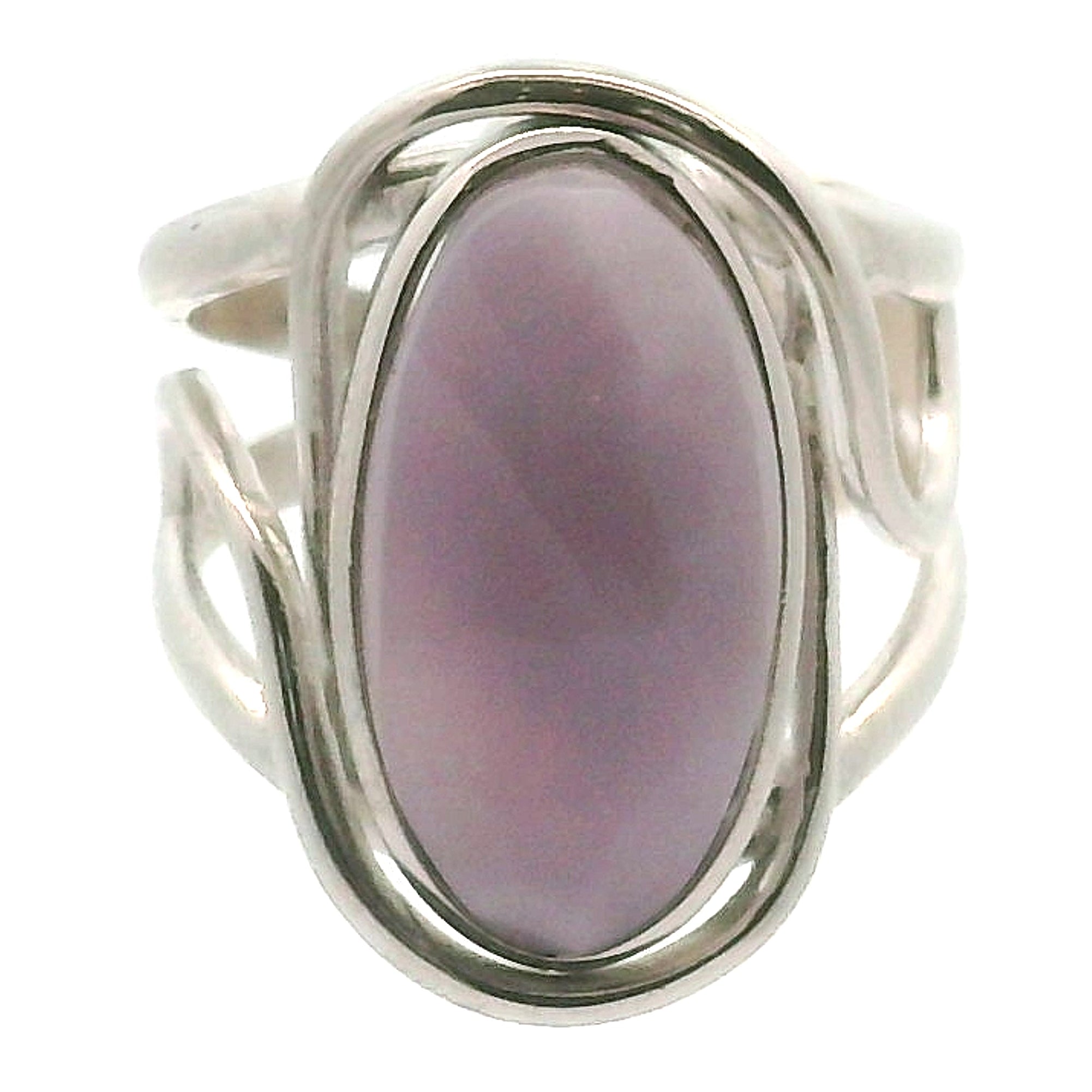 Yitrium Fluorite Cuff Ring .925 Silver for Clarity and Focus
