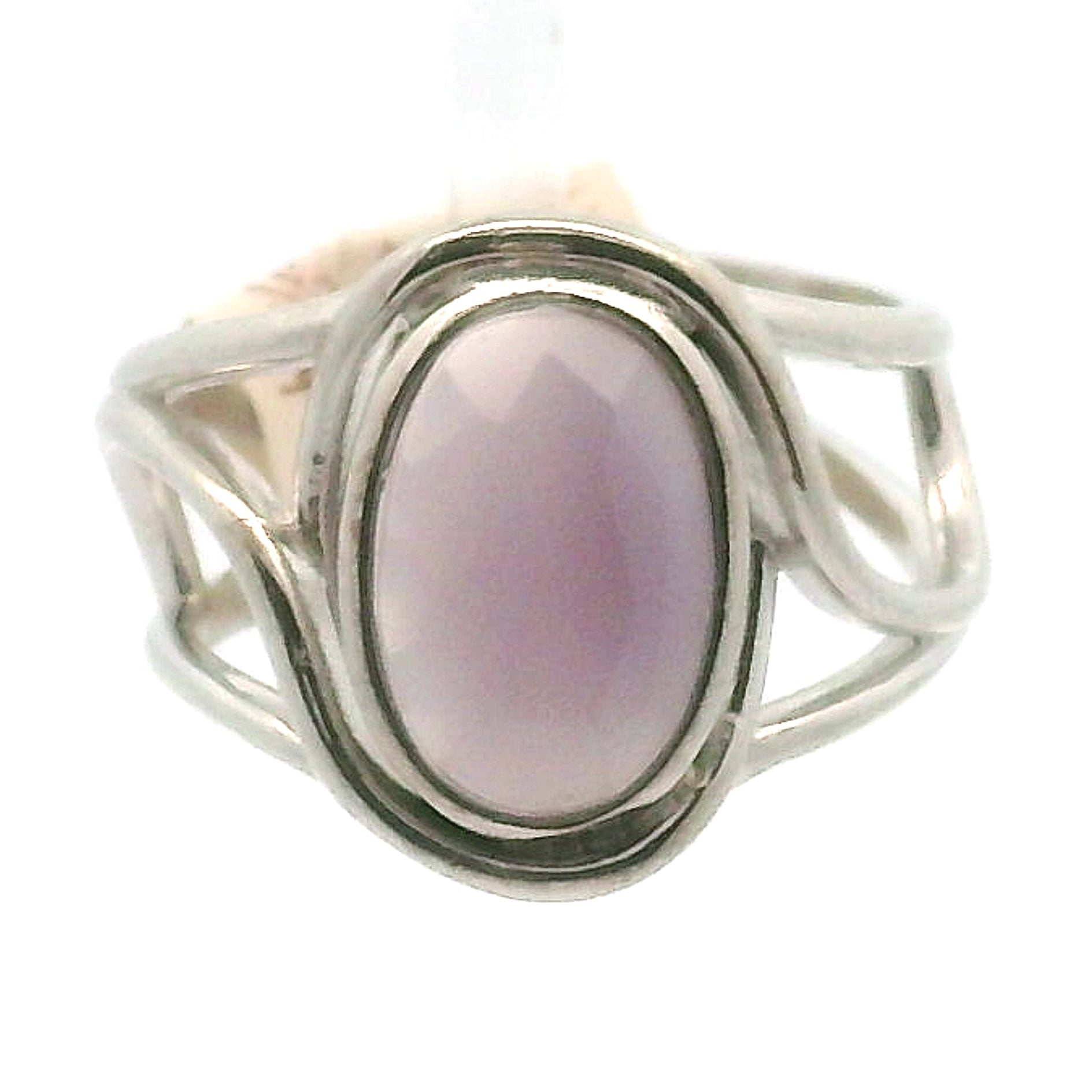 Yitrium Fluorite Cuff Ring .925 Silver for Clarity and Focus