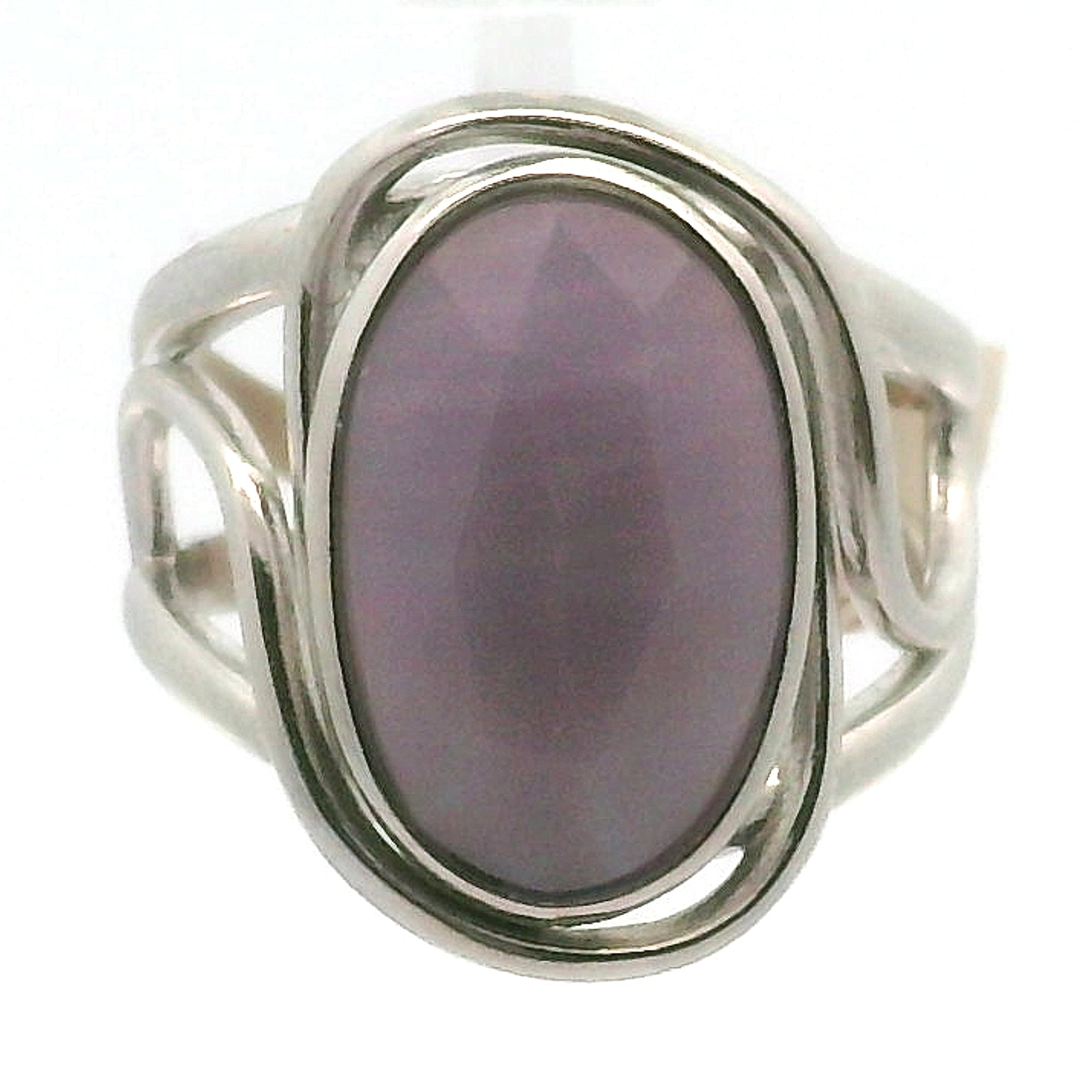 Yitrium Fluorite Cuff Ring .925 Silver for Clarity and Focus