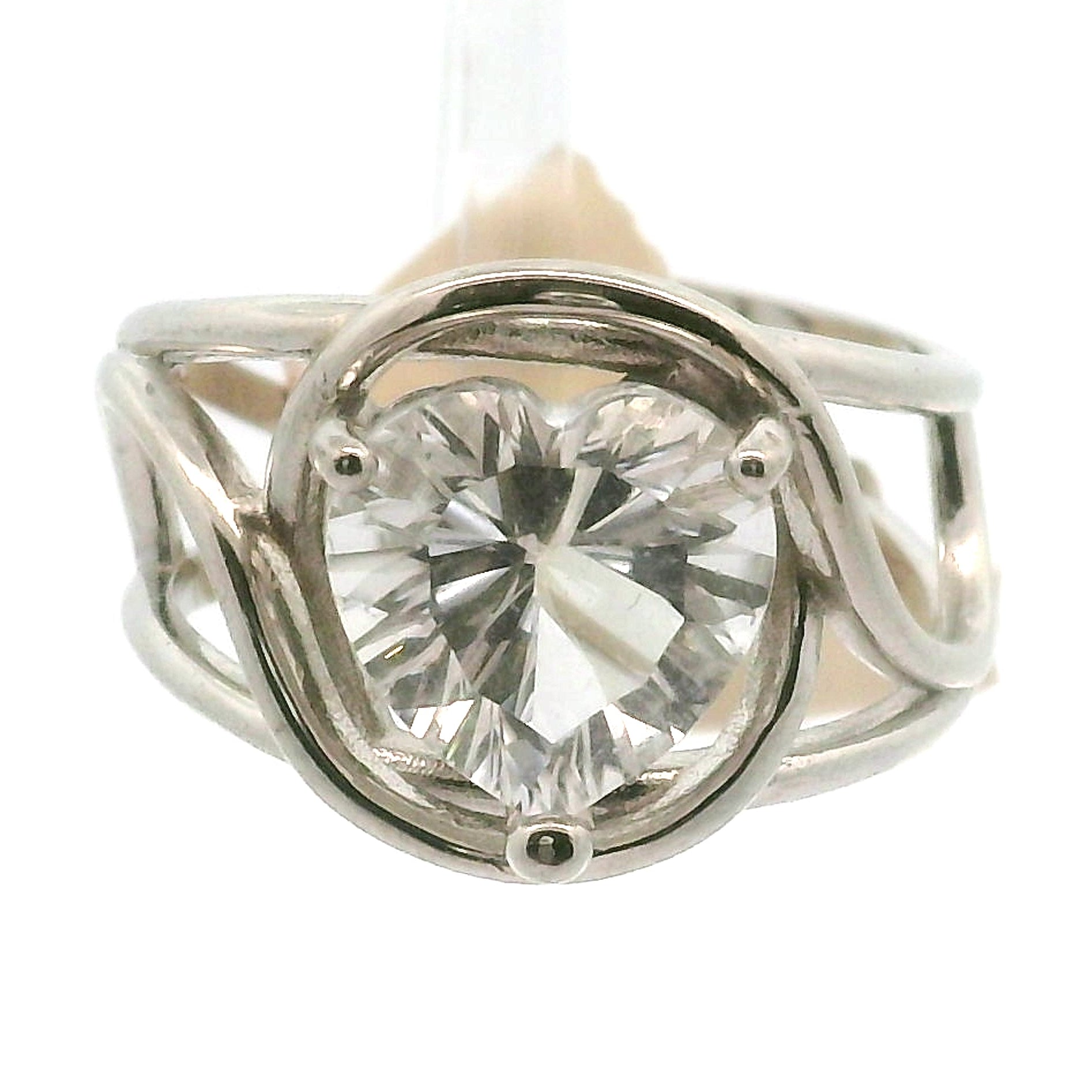 Herkimer Quartz Faceted Cuff Ring .925 Silver for Healing, Intention Setting and Manifesting your Desires