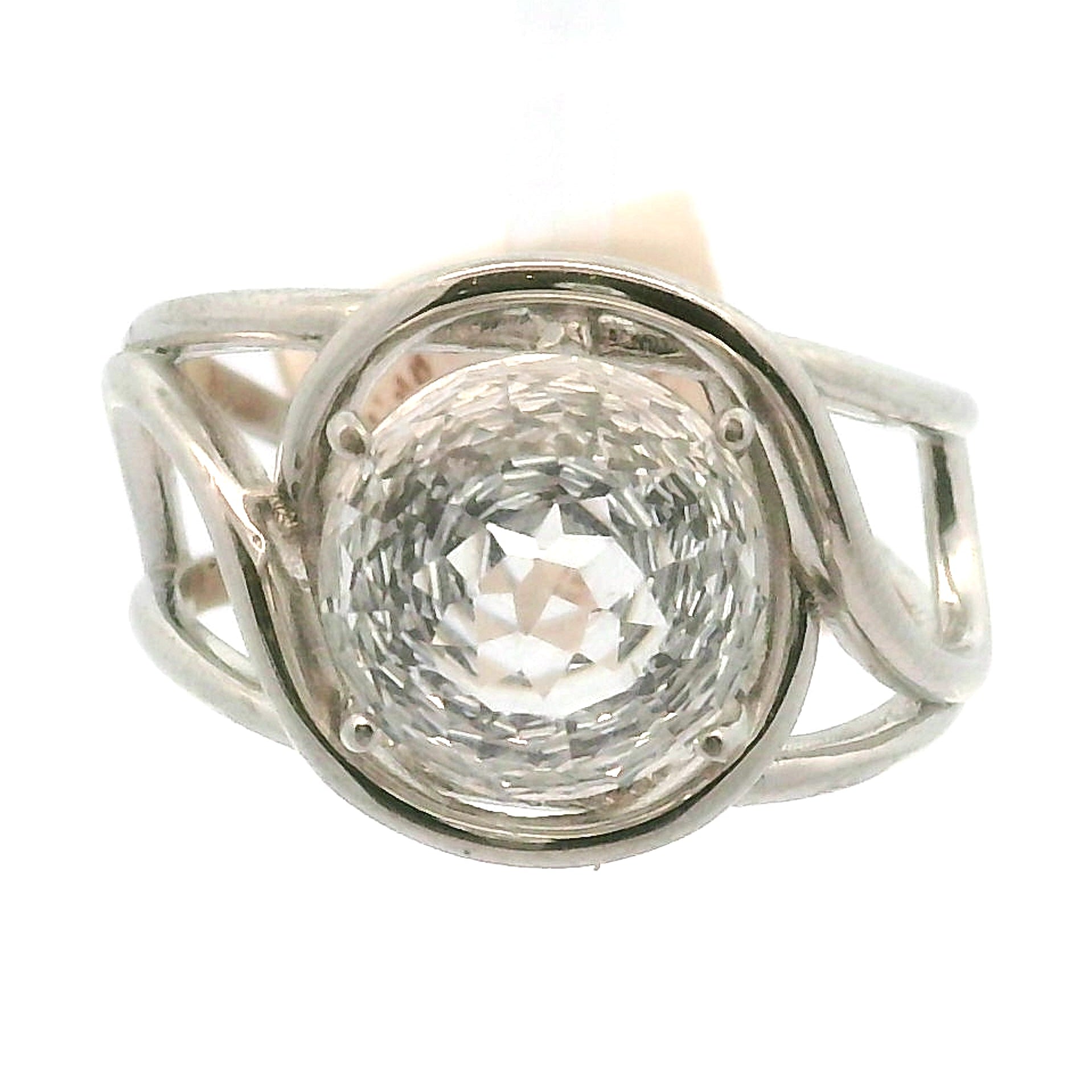 Herkimer Quartz Faceted Cuff Ring .925 Silver for Healing, Intention Setting and Manifesting your Desires