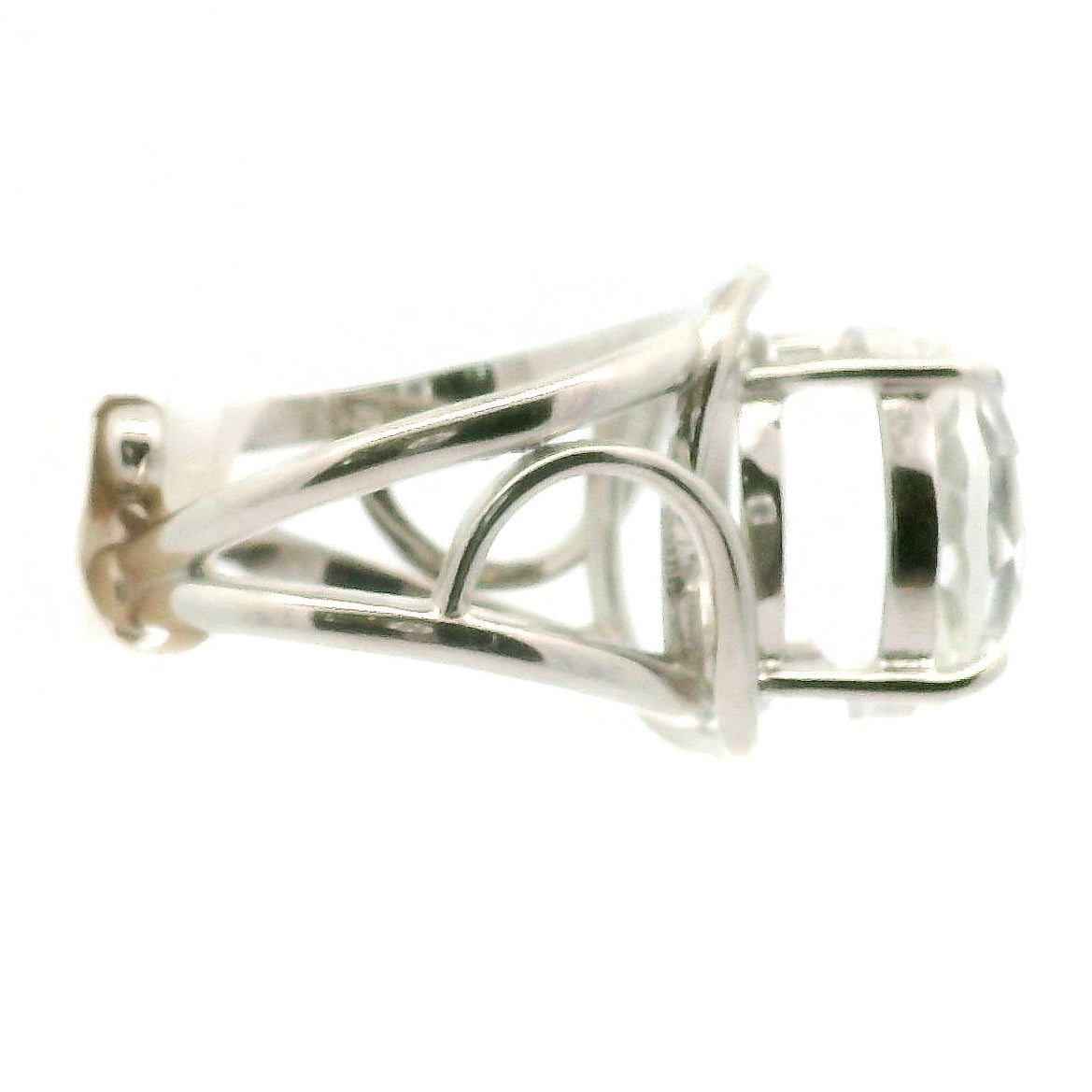 Herkimer Quartz Cuff Ring .925 Silver for Healing, Intention Setting and Manifesting your Desires