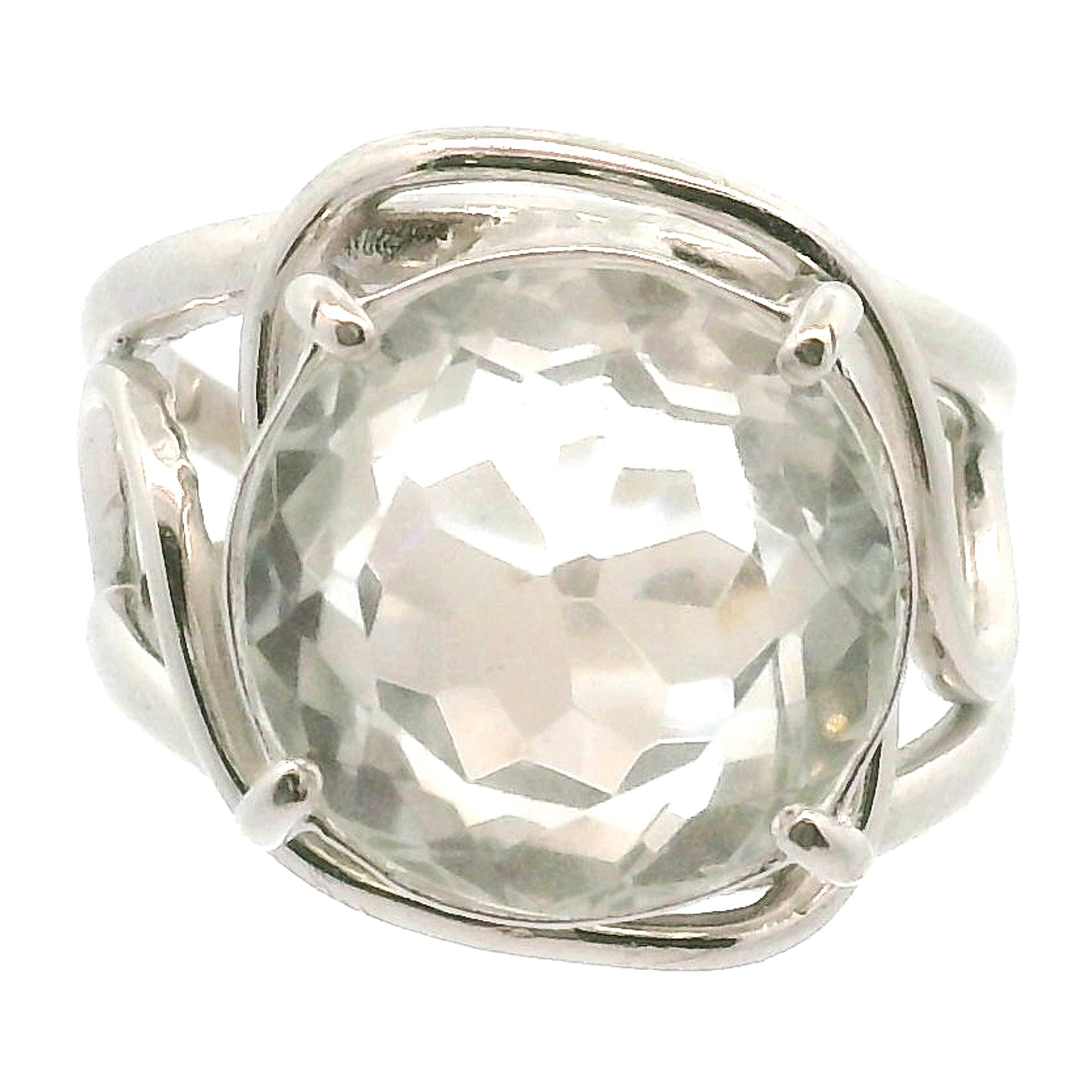 Herkimer Quartz Cuff Ring .925 Silver for Healing, Intention Setting and Manifesting your Desires