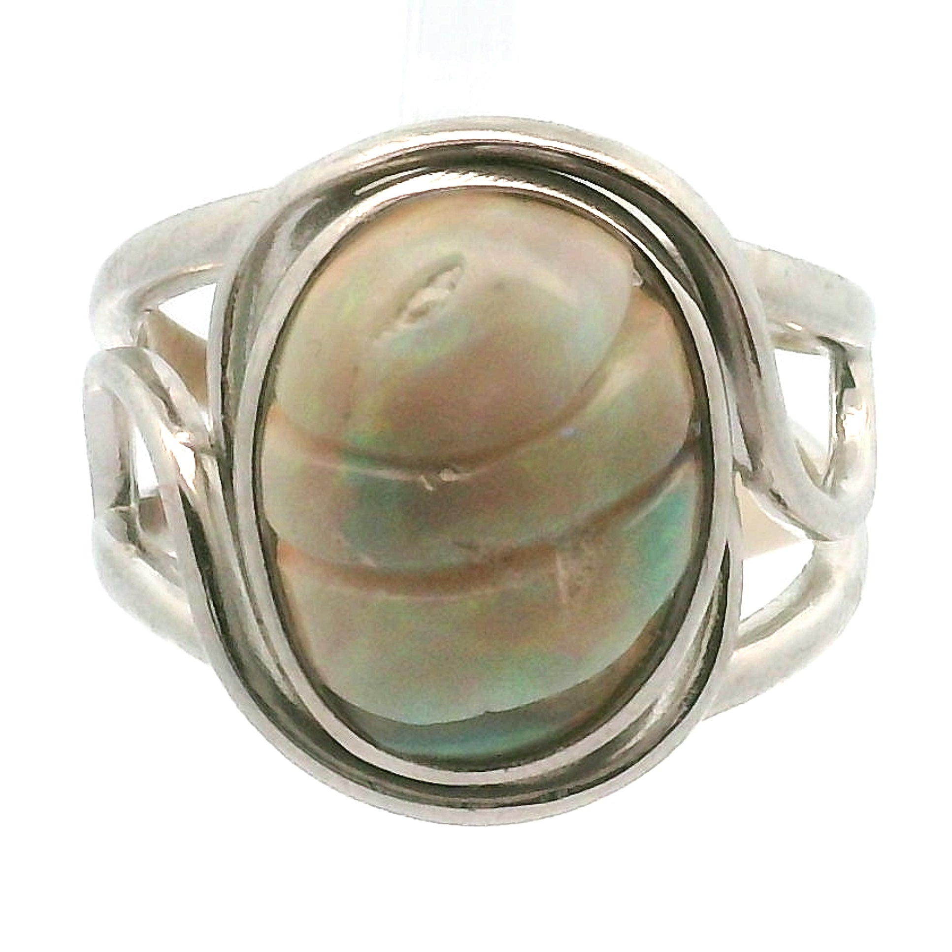 Ethiopian Opal Fantasy Cut Cuff Ring .925 Sterling Silver for Manifesting, Joy and Transformation
