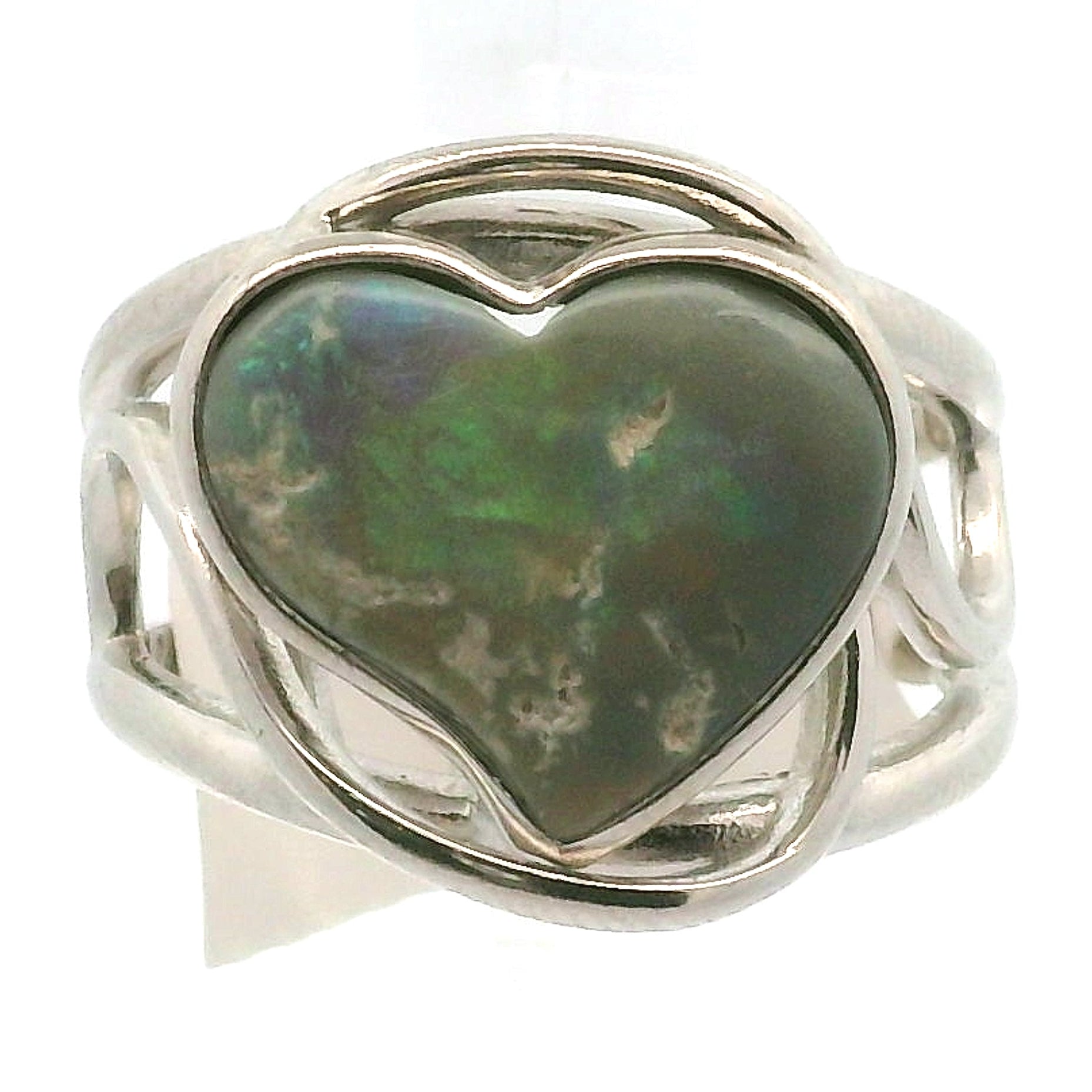 Ethiopian Opal Fantasy Cut Cuff Ring .925 Sterling Silver for Manifesting, Joy and Transformation