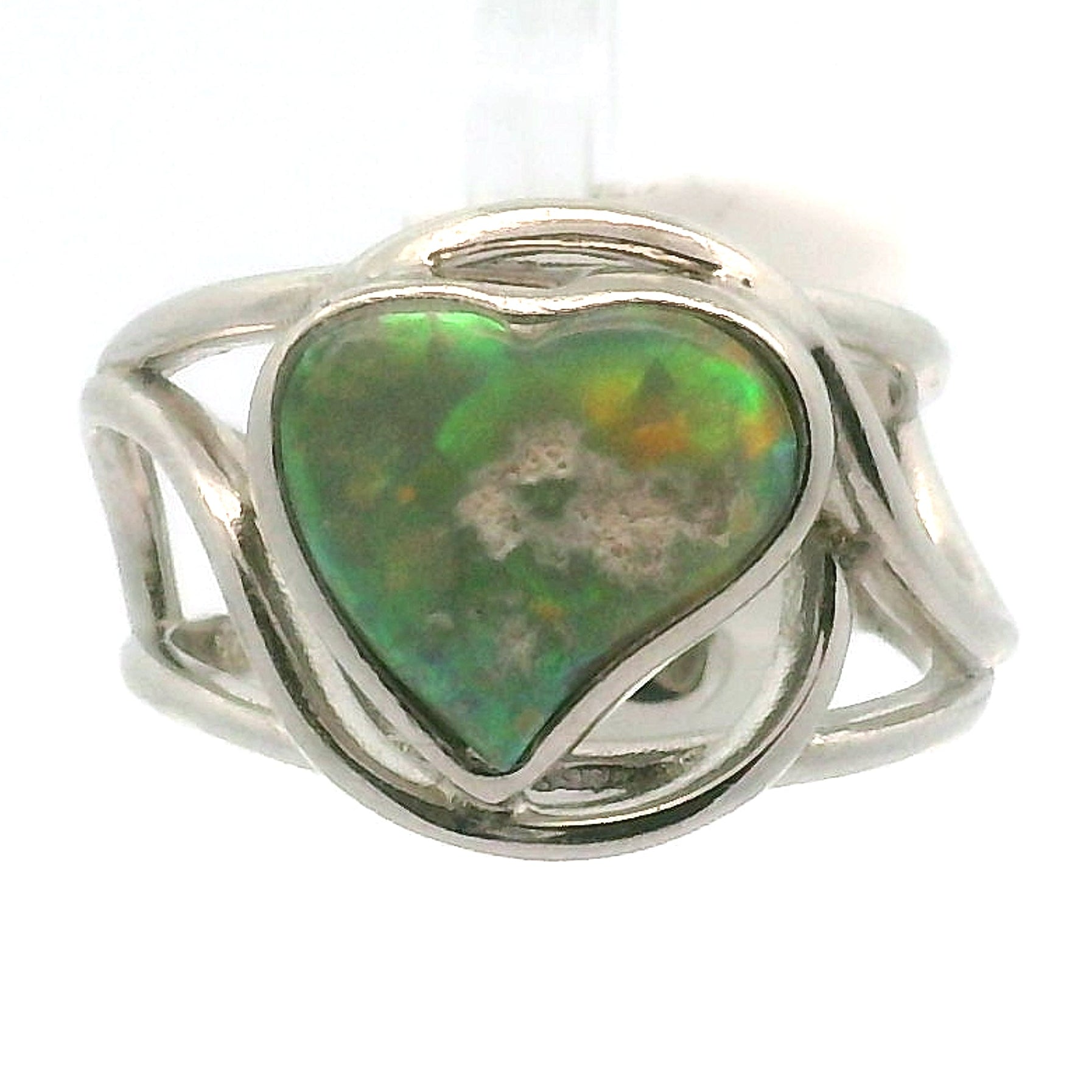 Ethiopian Opal Fantasy Cut Cuff Ring .925 Sterling Silver for Manifesting, Joy and Transformation