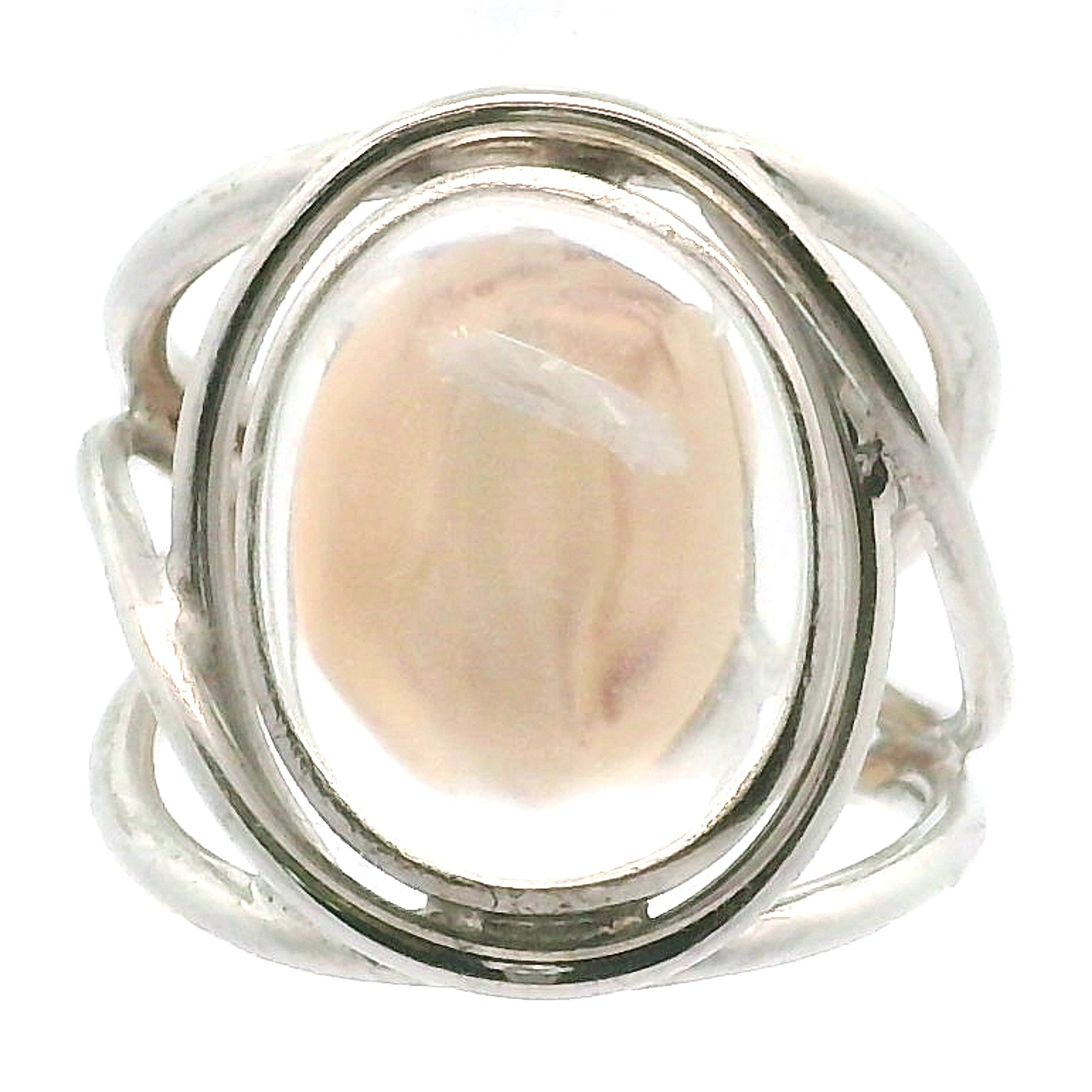 Manifestation Quartz Cuff Ring .925 Silver for Clarity, Mental & Emotional Strength