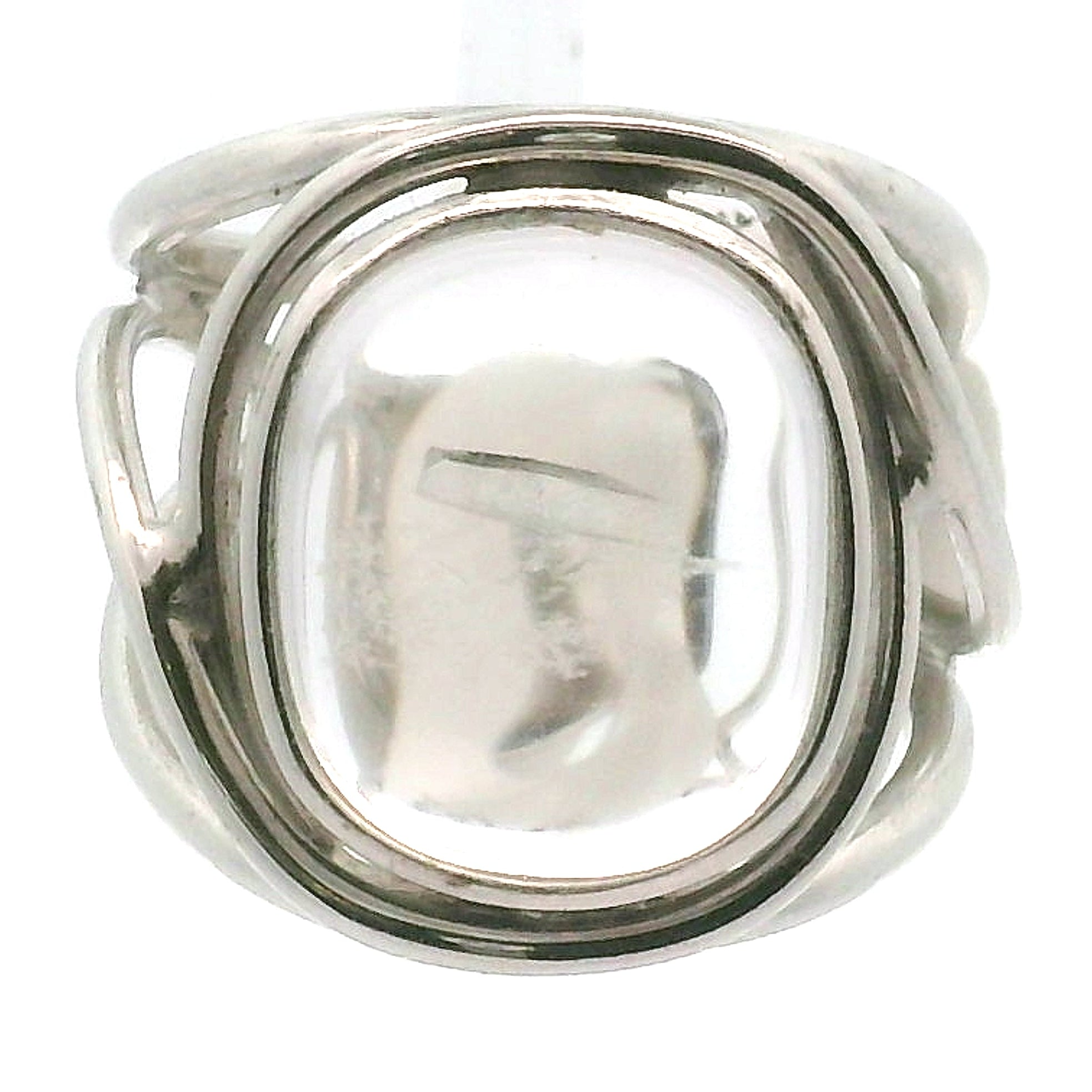 Manifestation Quartz Cuff Ring .925 Silver for Clarity, Mental & Emotional Strength