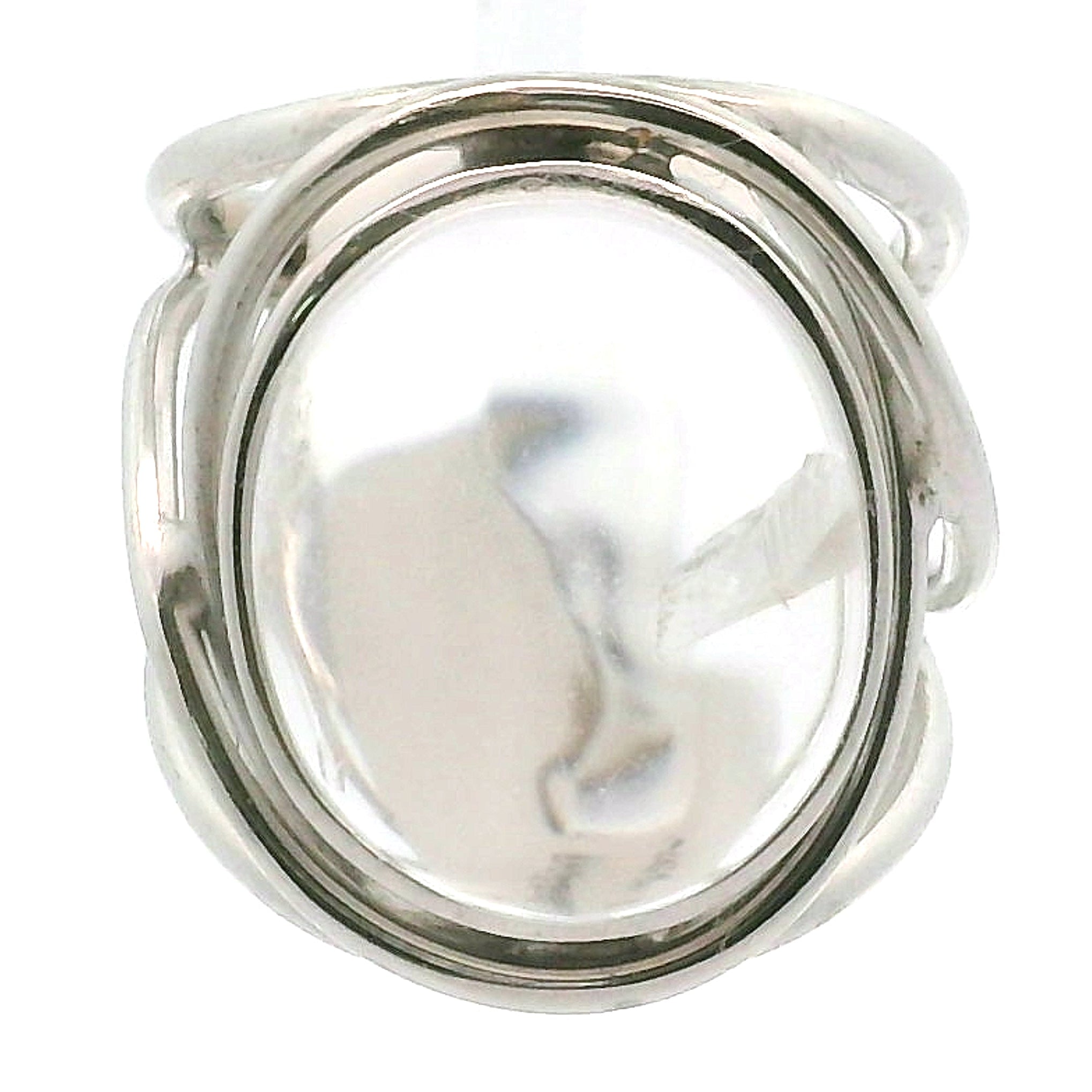 Manifestation Quartz Cuff Ring .925 Silver for Clarity, Mental & Emotional Strength