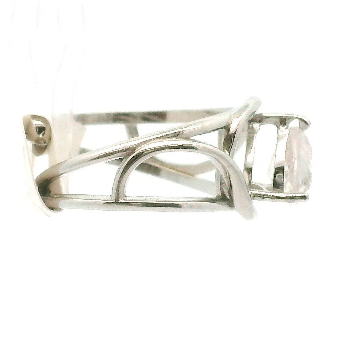 Barite Cuff Ring 925 Silver for Higher Awareness and Courage