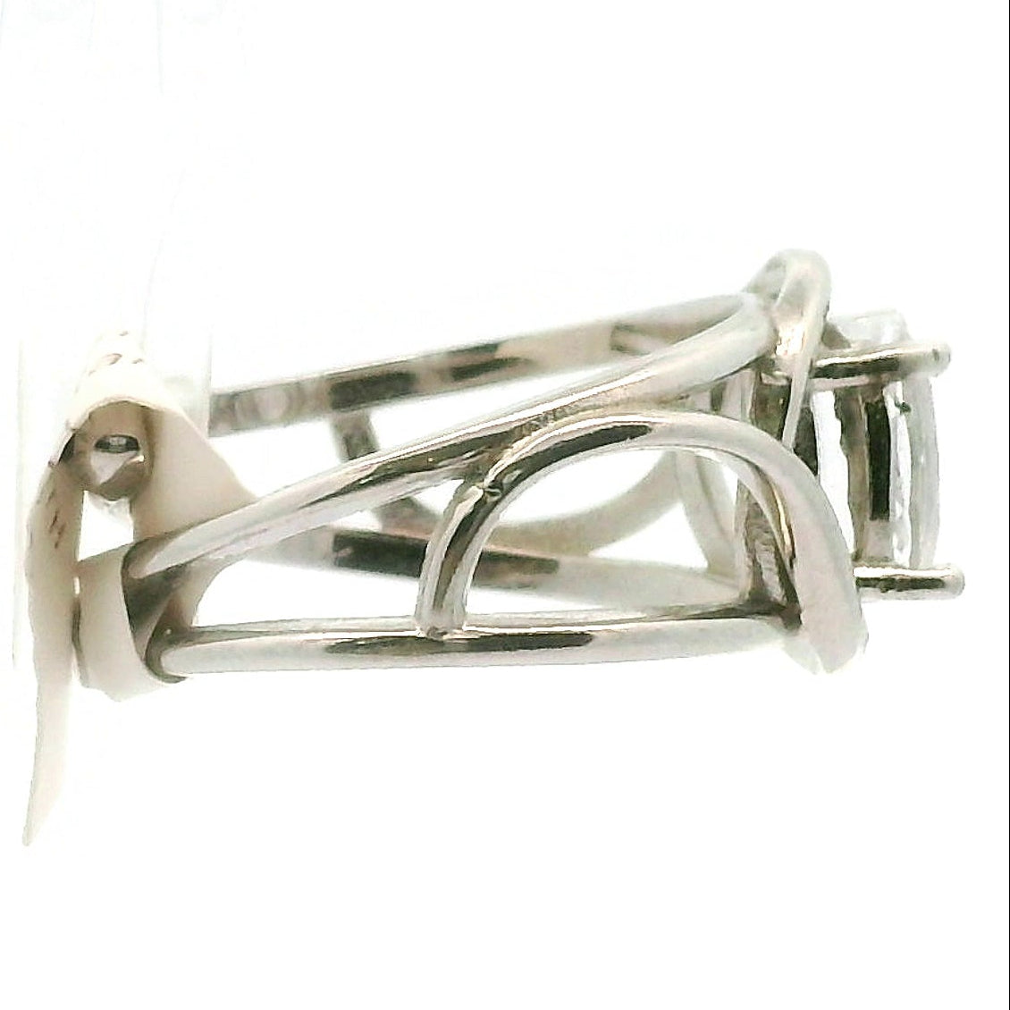 Beryllonite Cuff Ring 925 Silver for Clarity, Intuition and Peace