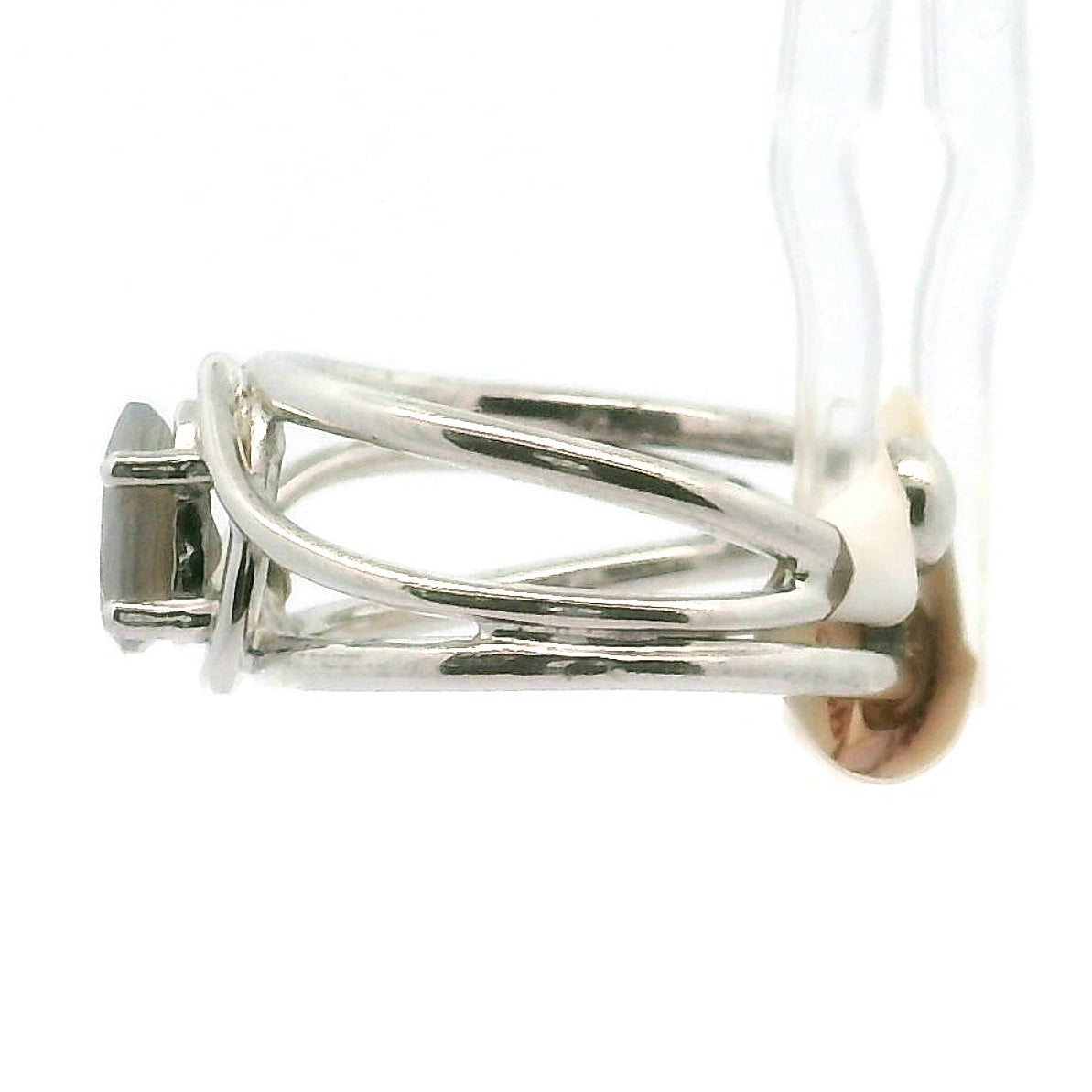 Botswana Agate Faceted Midi Cuff Ring .925 Silver for Hope, Protection and Strength