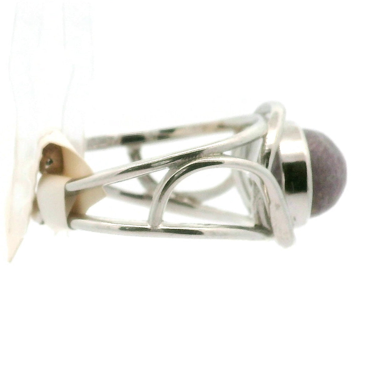 Grape Agate Adjustable Cuff Ring .925 Silver for Attracting Soul Mates and Enhancing your Intuitive Gifts
