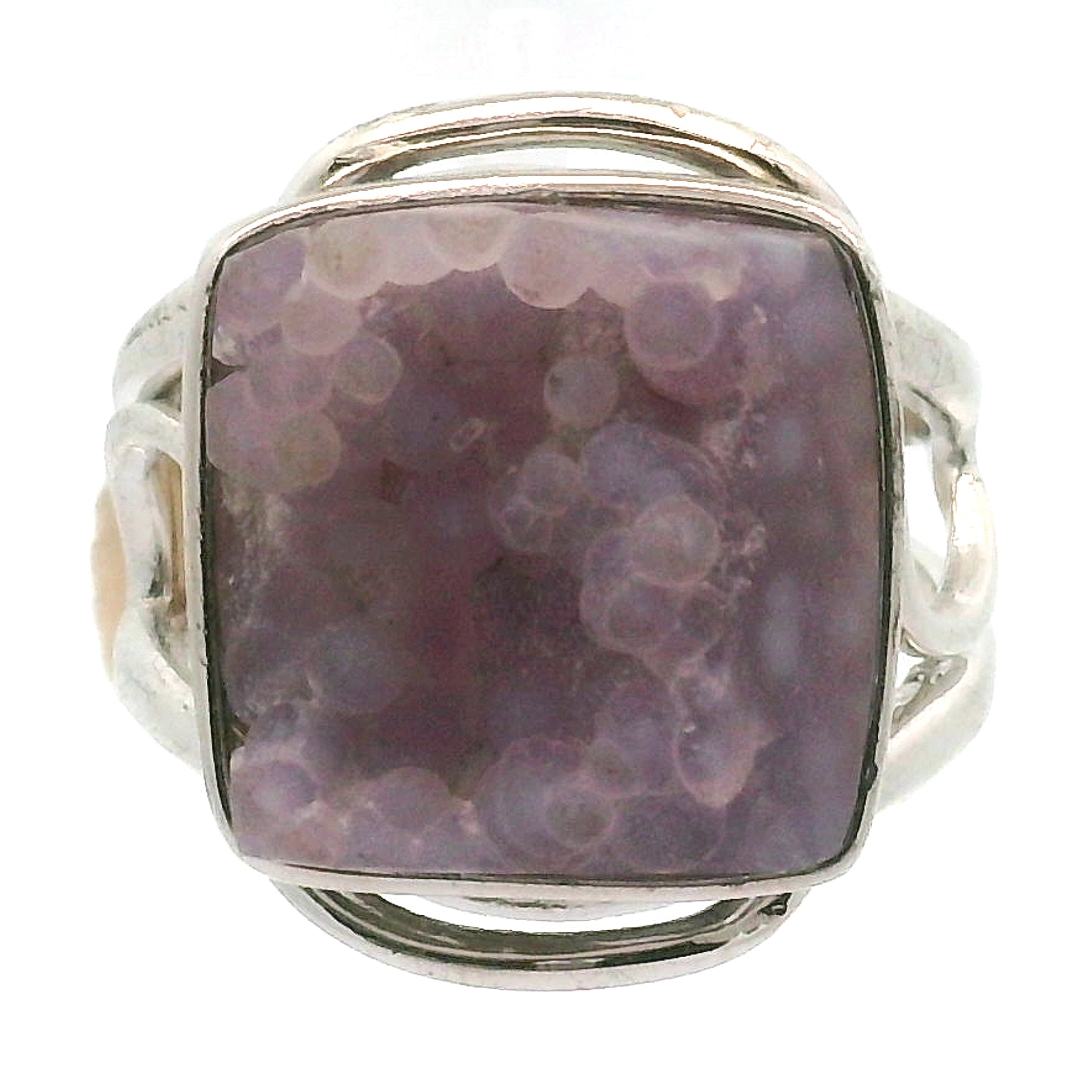 Grape Agate Ring Cuff, Adjustable Ring .925 Silver for Attracting Soul Mates and Enhancing your Intuitive Gifts