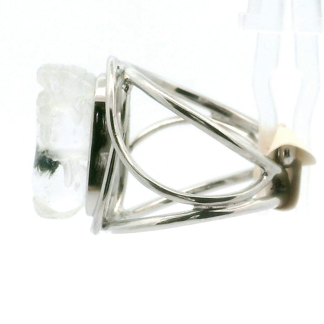Hollandite Pixchu Adjustable Cuff Ring .925 Sterling Silver for Insight, Meditation & Shamanic Journey