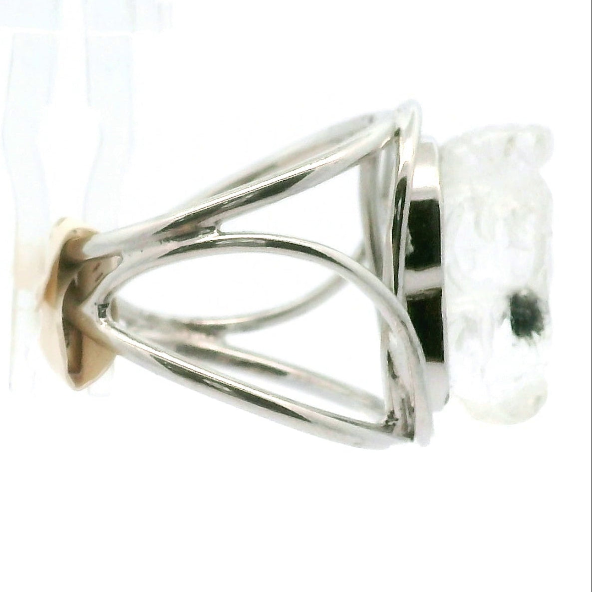 Hollandite Pixchu Adjustable Cuff Ring .925 Sterling Silver for Insight, Meditation & Shamanic Journey