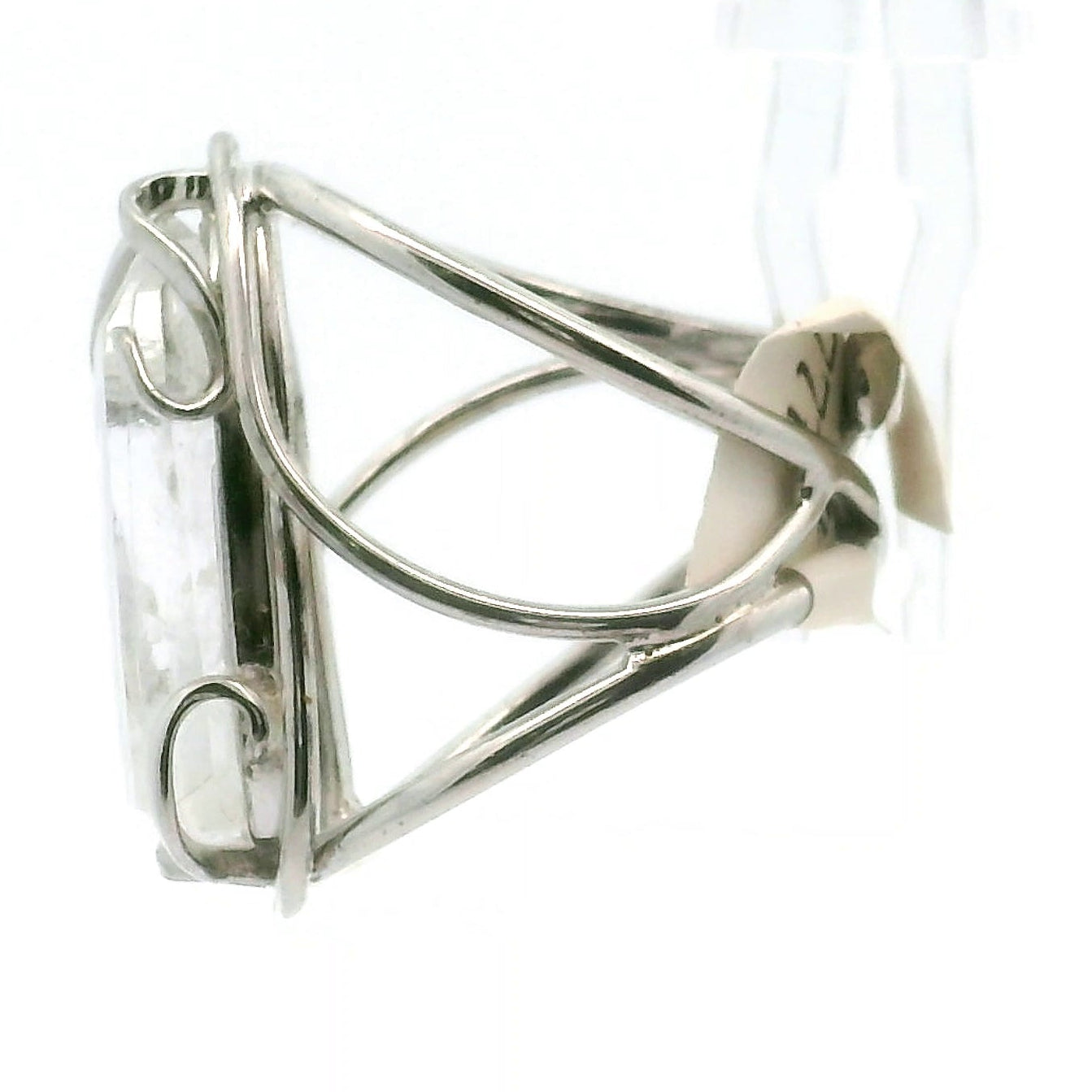 Lemurian Quartz Cuff Ring .925 Silver for Healing, Intention Setting and Manifesting your Desires