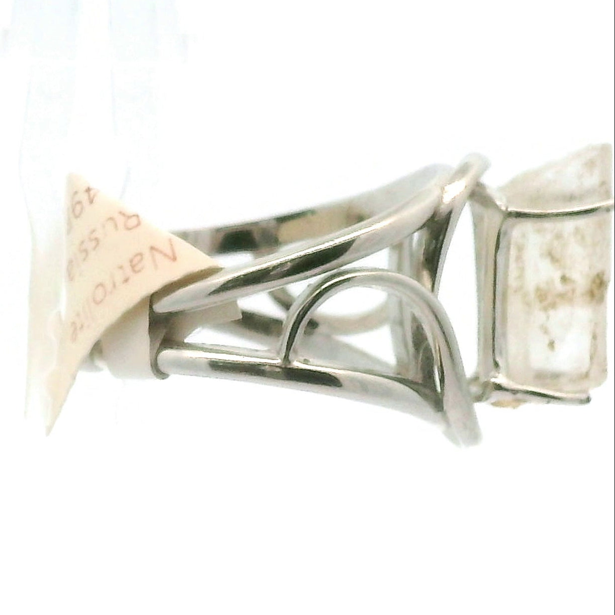 Natrolite Cuff Ring .925 Silver for Channeling and Awakening your Spiritual Gifts
