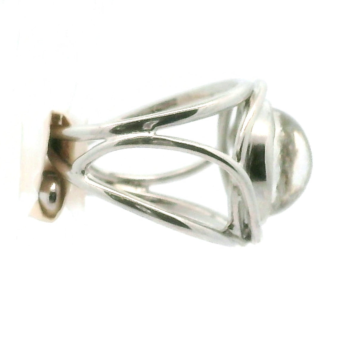 Fluorite in Quartz Adjustable Cuff Ring .925 Sterling Silver for Clearing Energy Fields