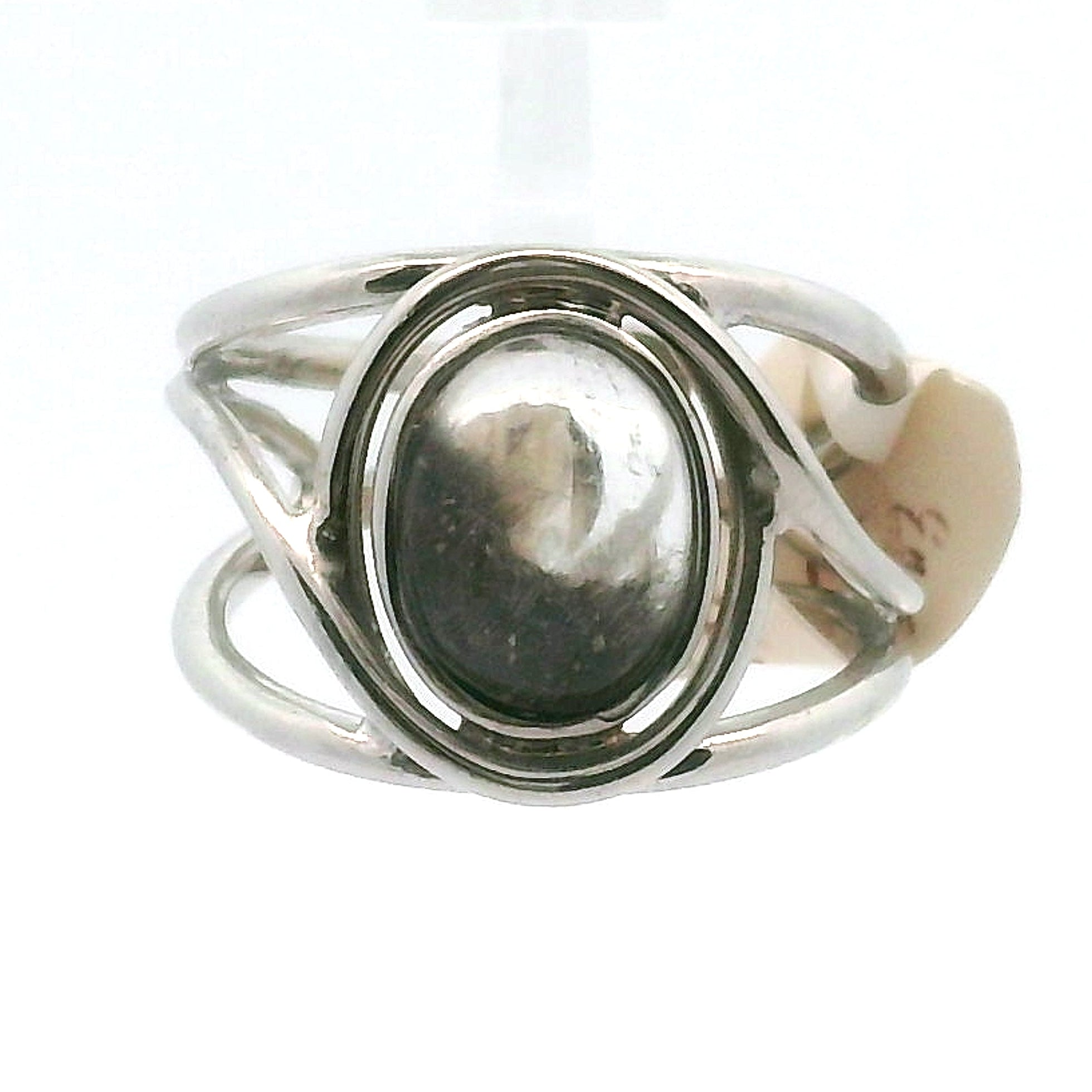 Silver Rutile Cuff Ring .925 Silver for Clarity, Mental & Emotional Strength