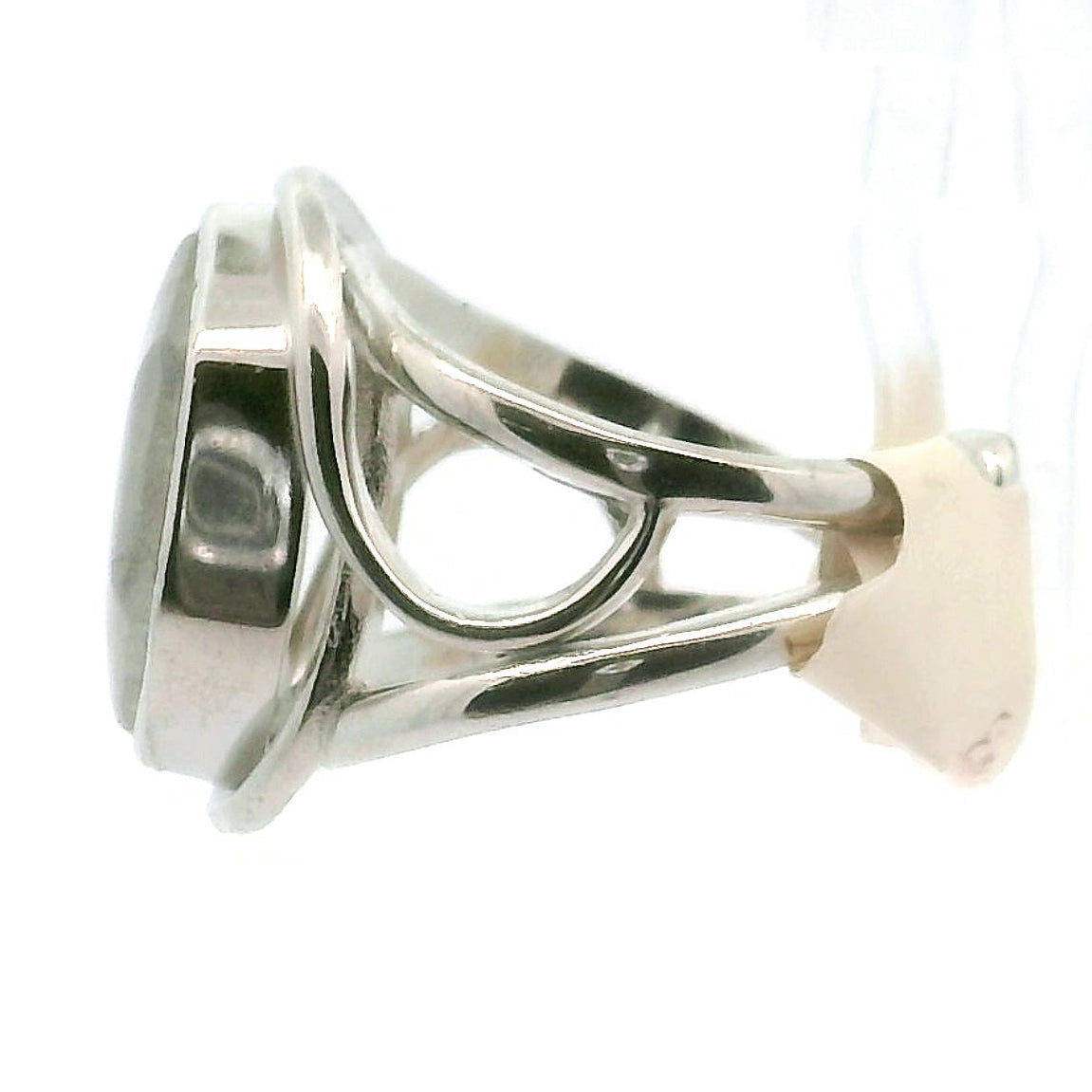 Clear Quartz Tripache Cuff Ring .925 Sterling Silver for Manifesting, Setting Intentions and Healing