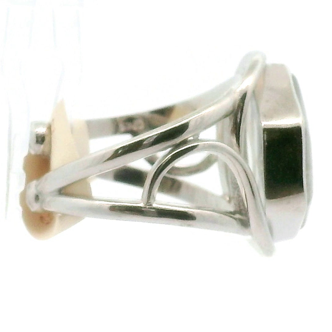 Clear Quartz Tripache Cuff Ring .925 Sterling Silver for Manifesting, Setting Intentions and Healing