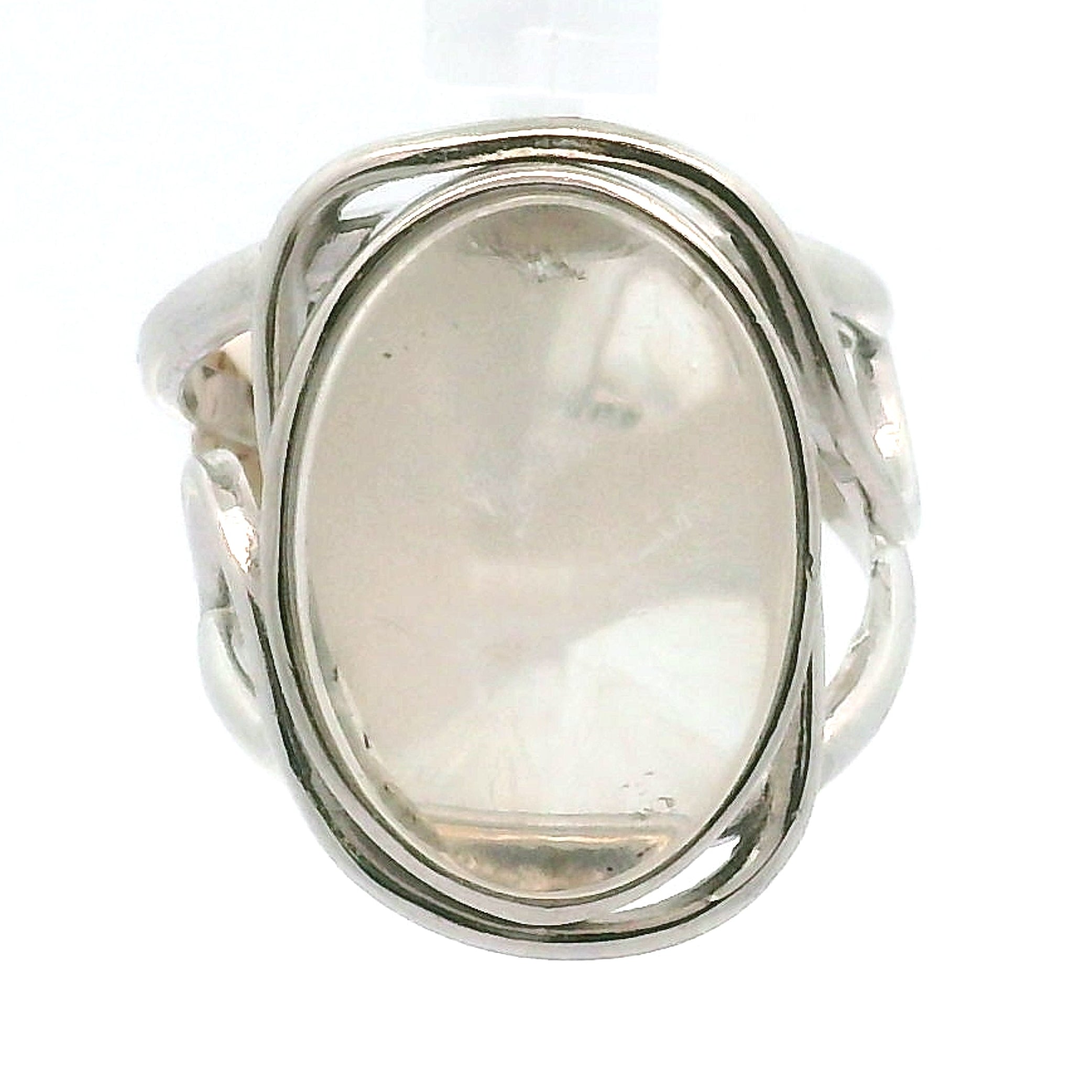 Clear Quartz Tripache Cuff Ring .925 Sterling Silver for Manifesting, Setting Intentions and Healing