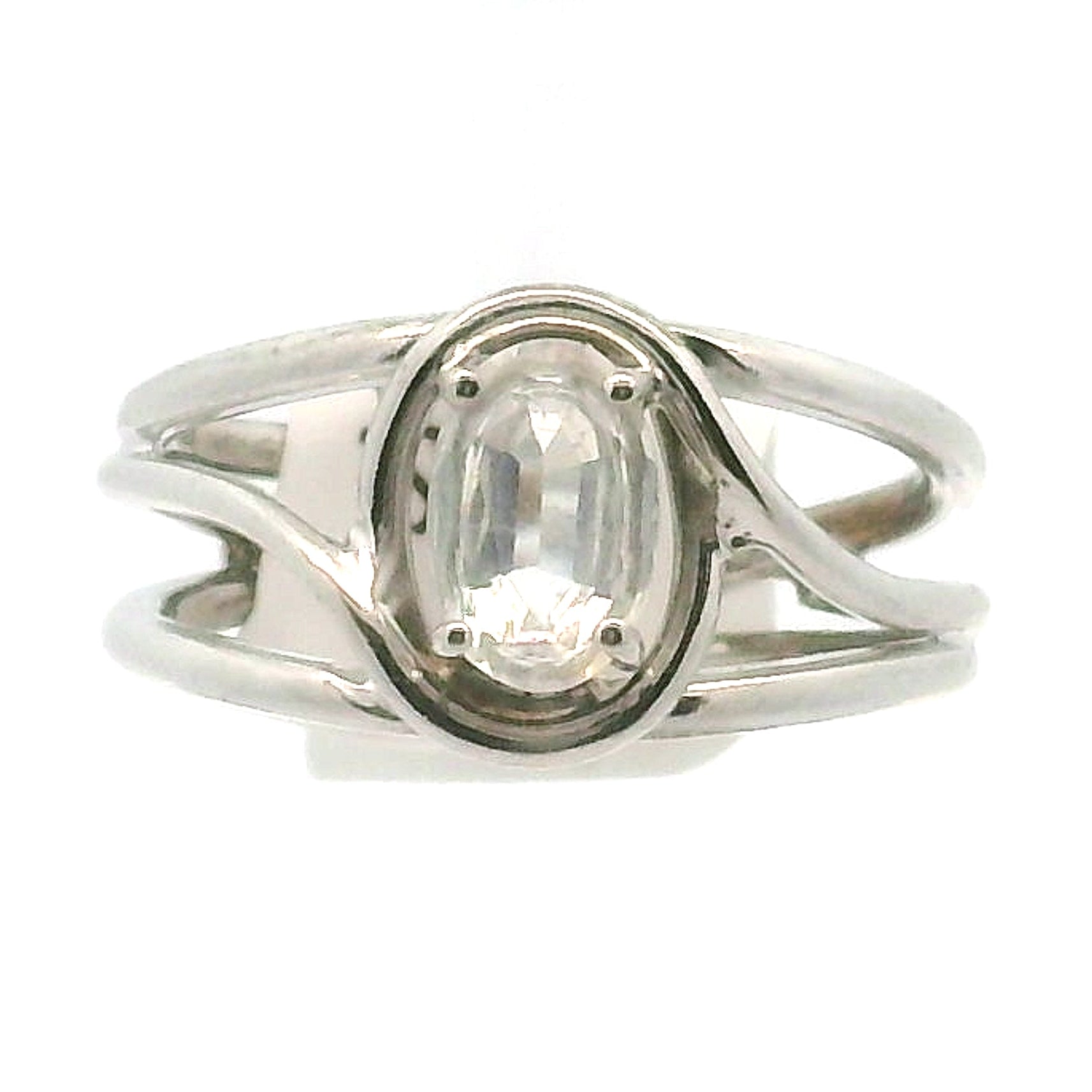 Moonstone Midi Cuff Ring .925 Silver for New Beginnings, Protection and Manifestation