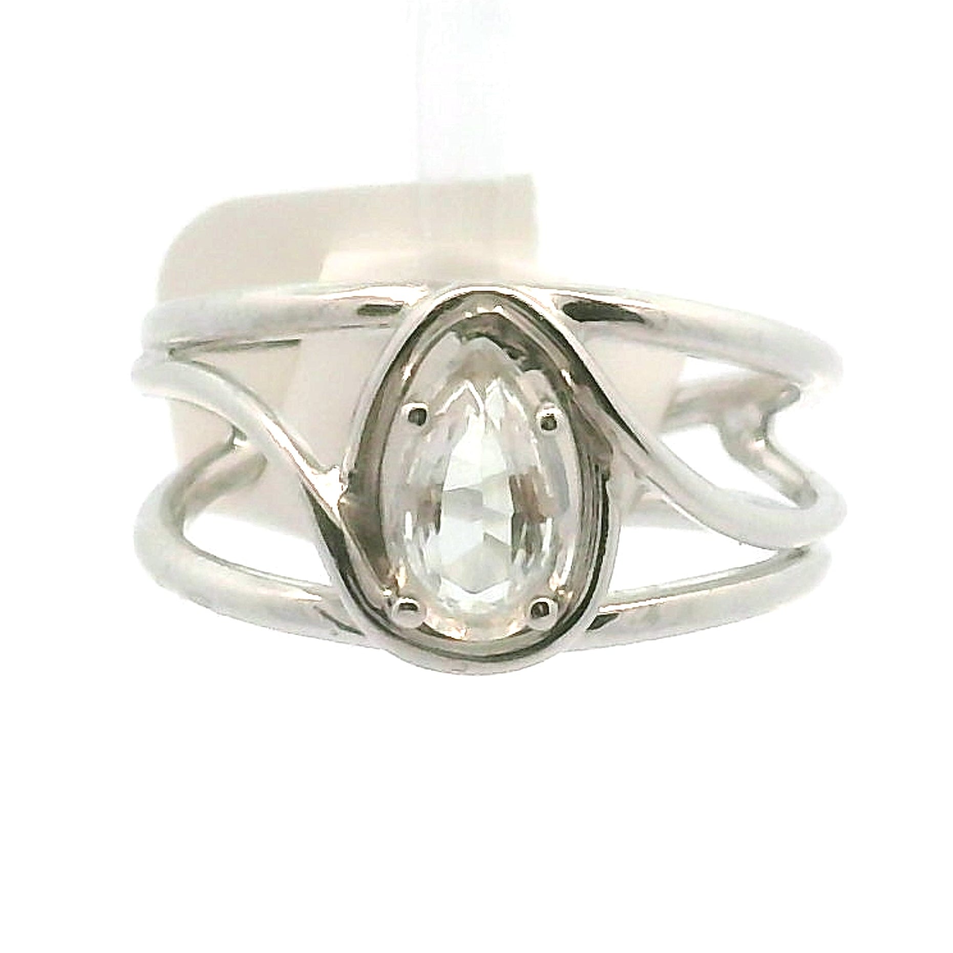 Moonstone Midi Cuff Ring .925 Silver for New Beginnings, Protection and Manifestation