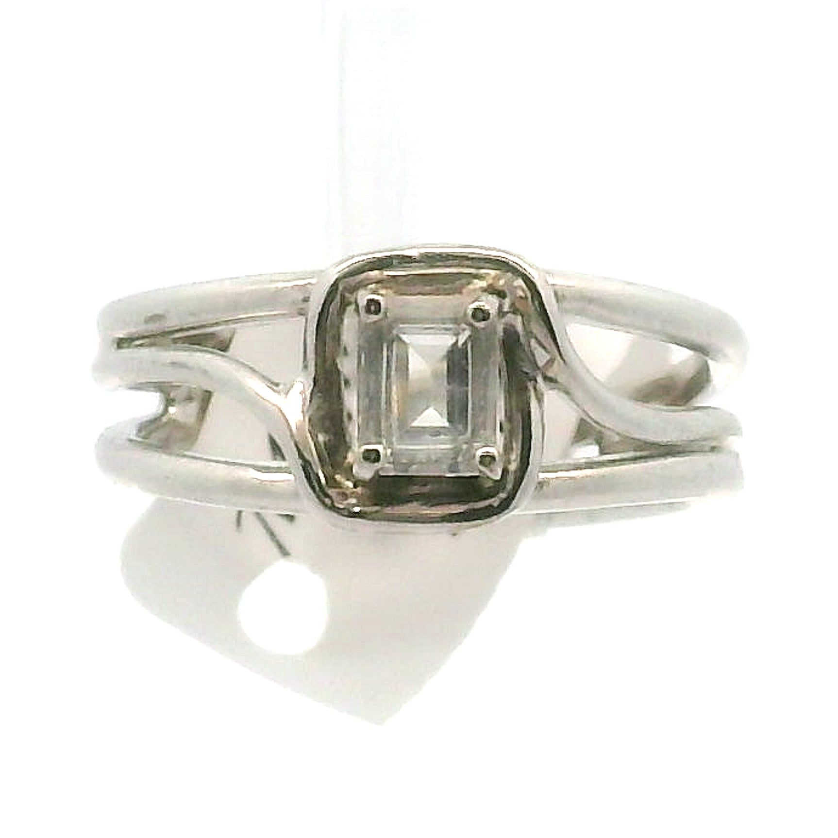 Moonstone Midi Cuff Ring .925 Silver for New Beginnings, Protection and Manifestation