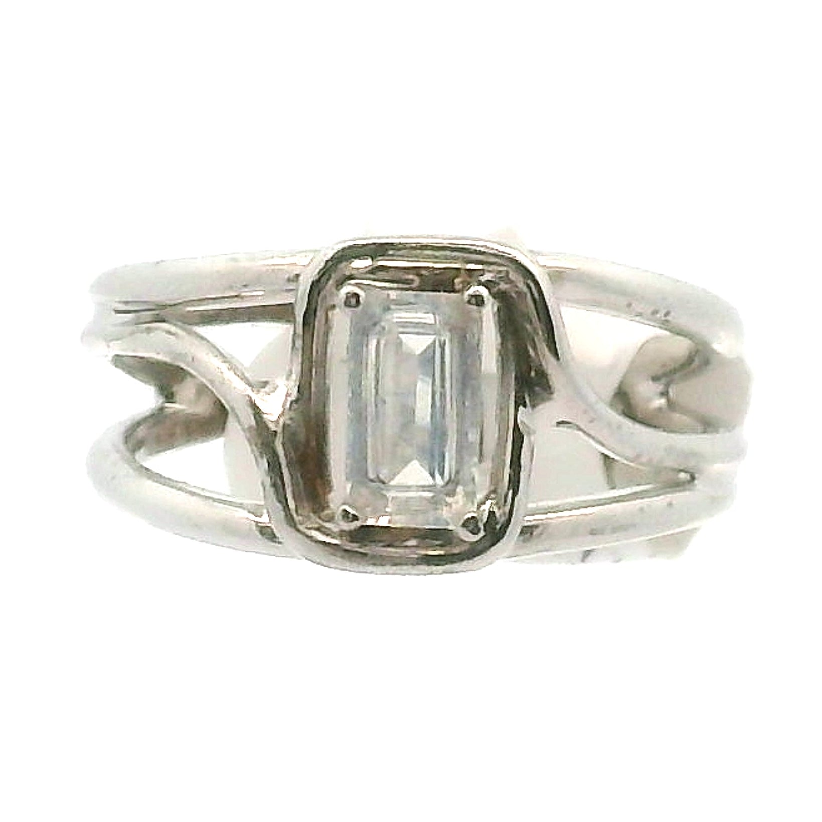 Moonstone Midi Cuff Ring .925 Silver for New Beginnings, Protection and Manifestation