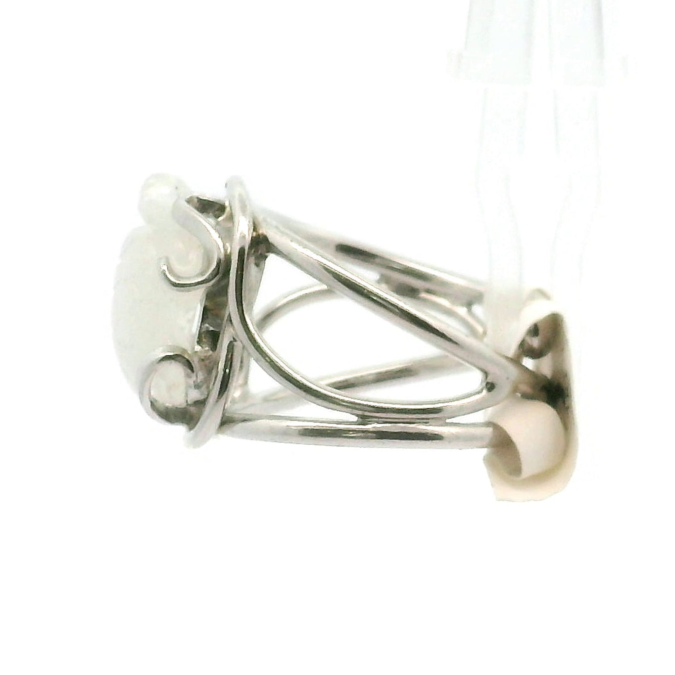 Rainbow Moonstone Turtle Cuff Ring .925 Silver for New Beginnings, Protection and Manifestation