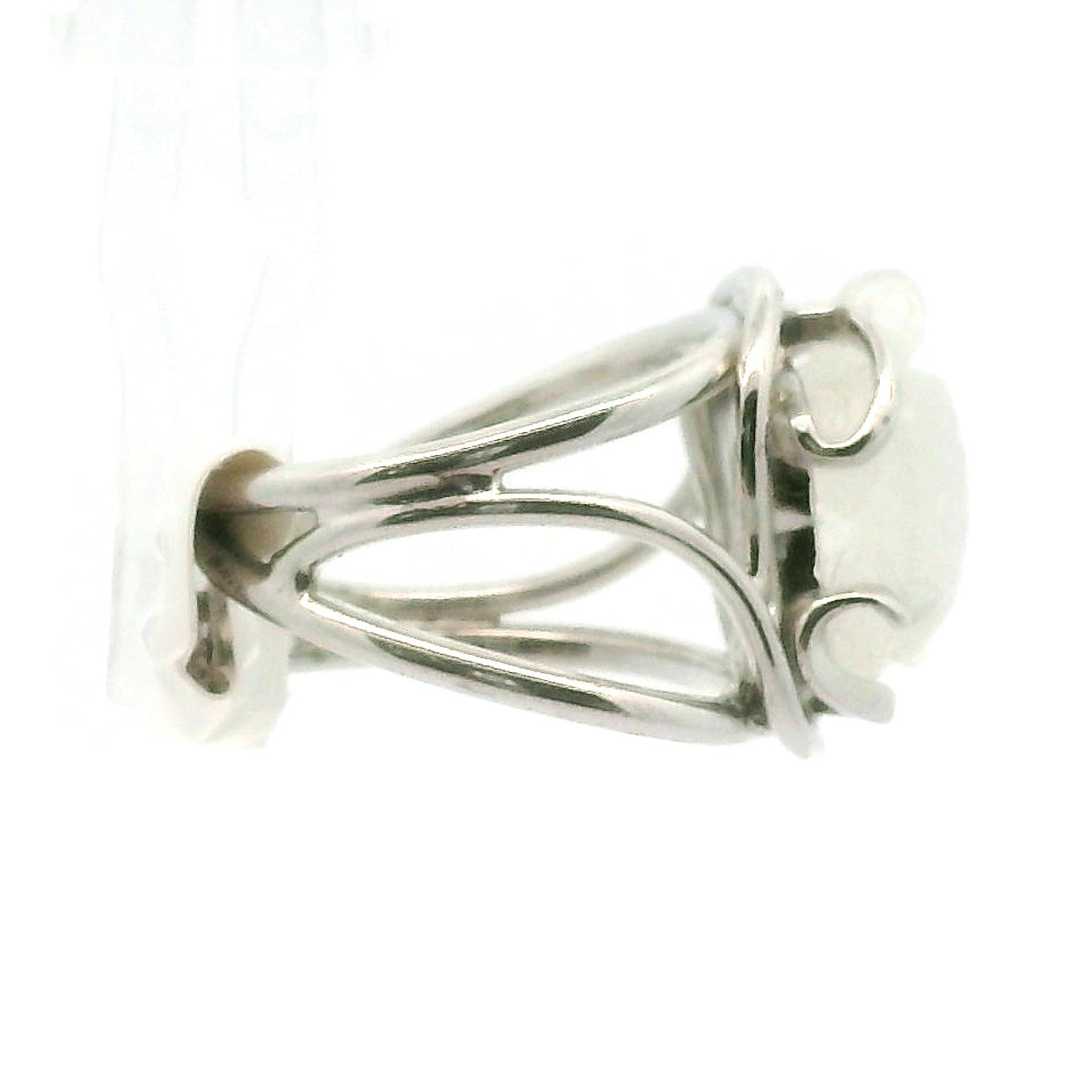 Rainbow Moonstone Turtle Cuff Ring .925 Silver for New Beginnings, Protection and Manifestation