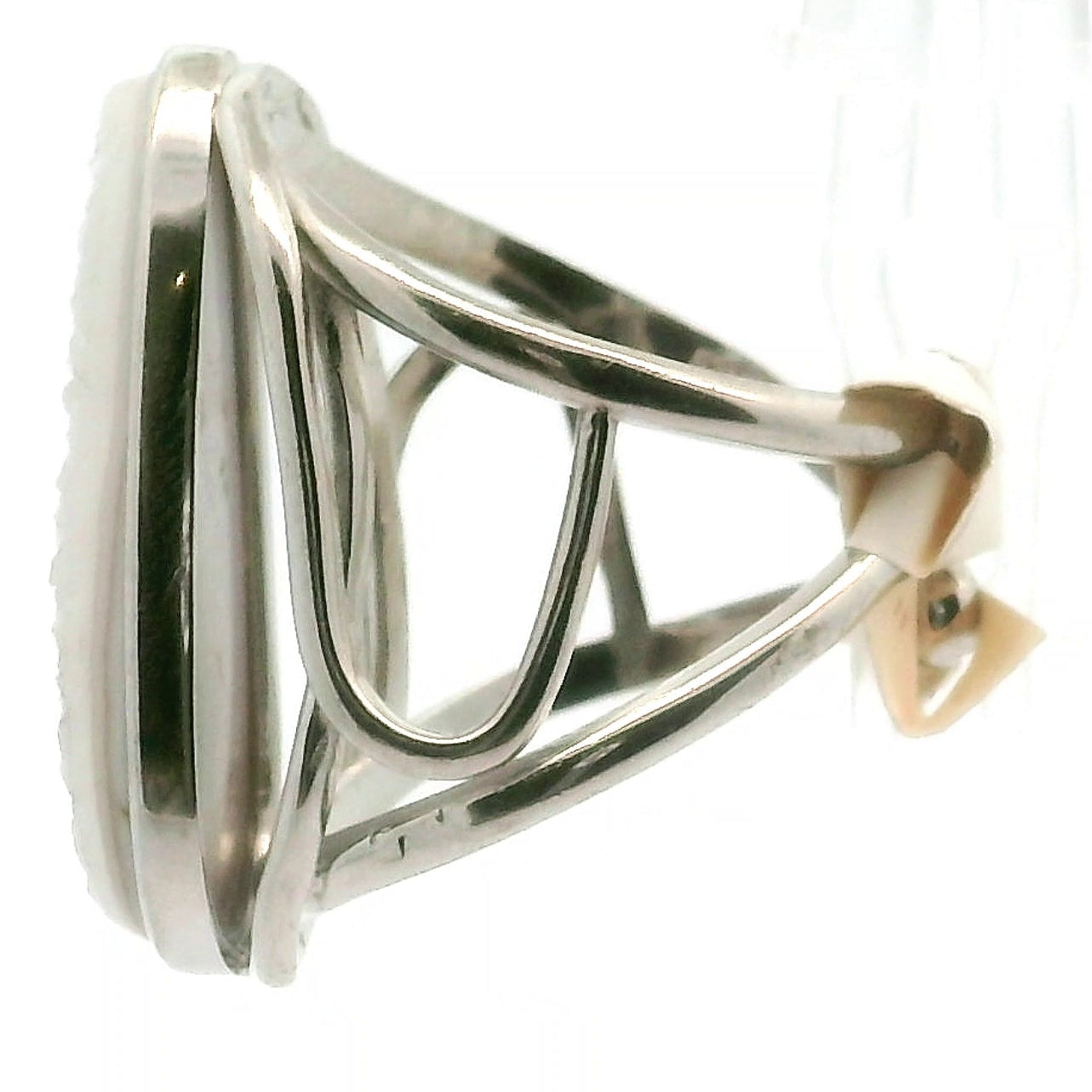Druzy Quartz Cuff Ring .925 Silver for Healing, Intention Setting and Manifesting your Desires