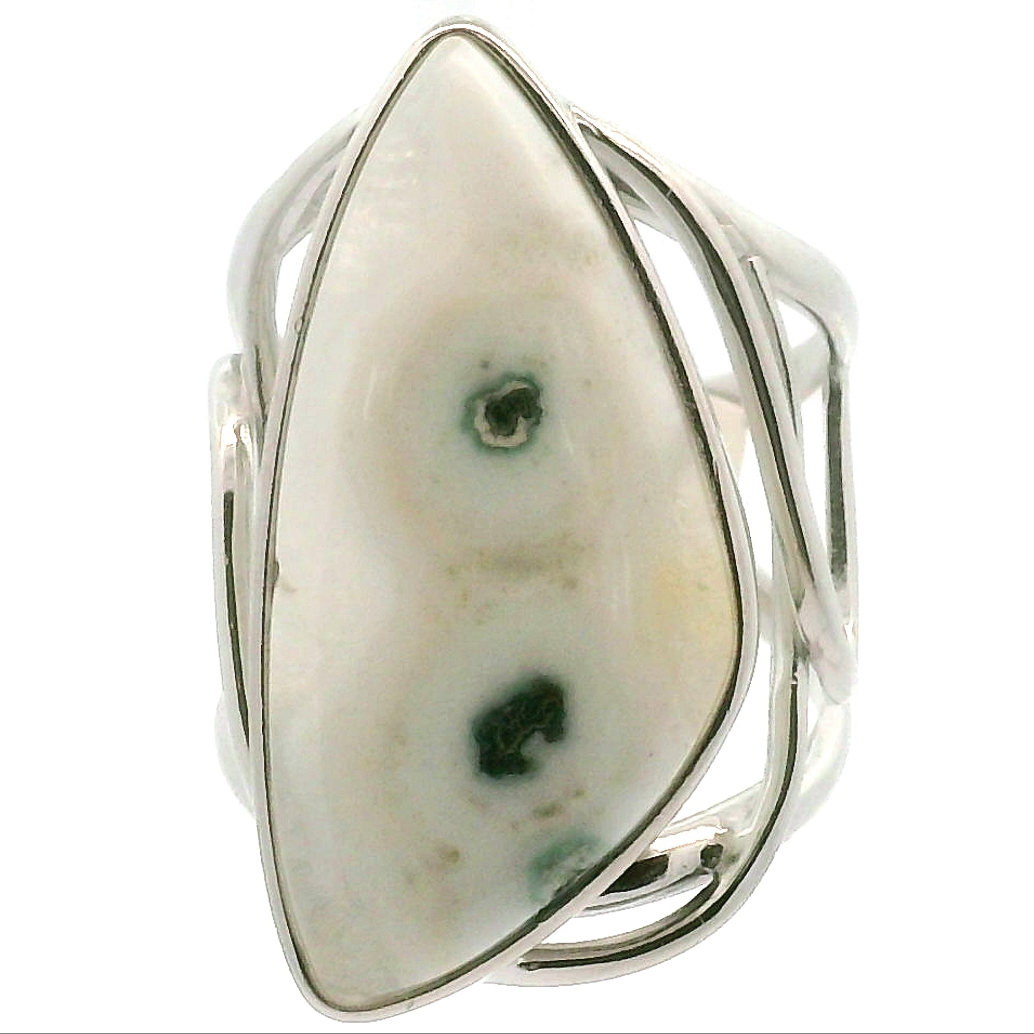 "Shiva Eye" Quartz Stalactite Cuff Ring .925 Silver for Healing, Intention Setting and Manifesting your Desires