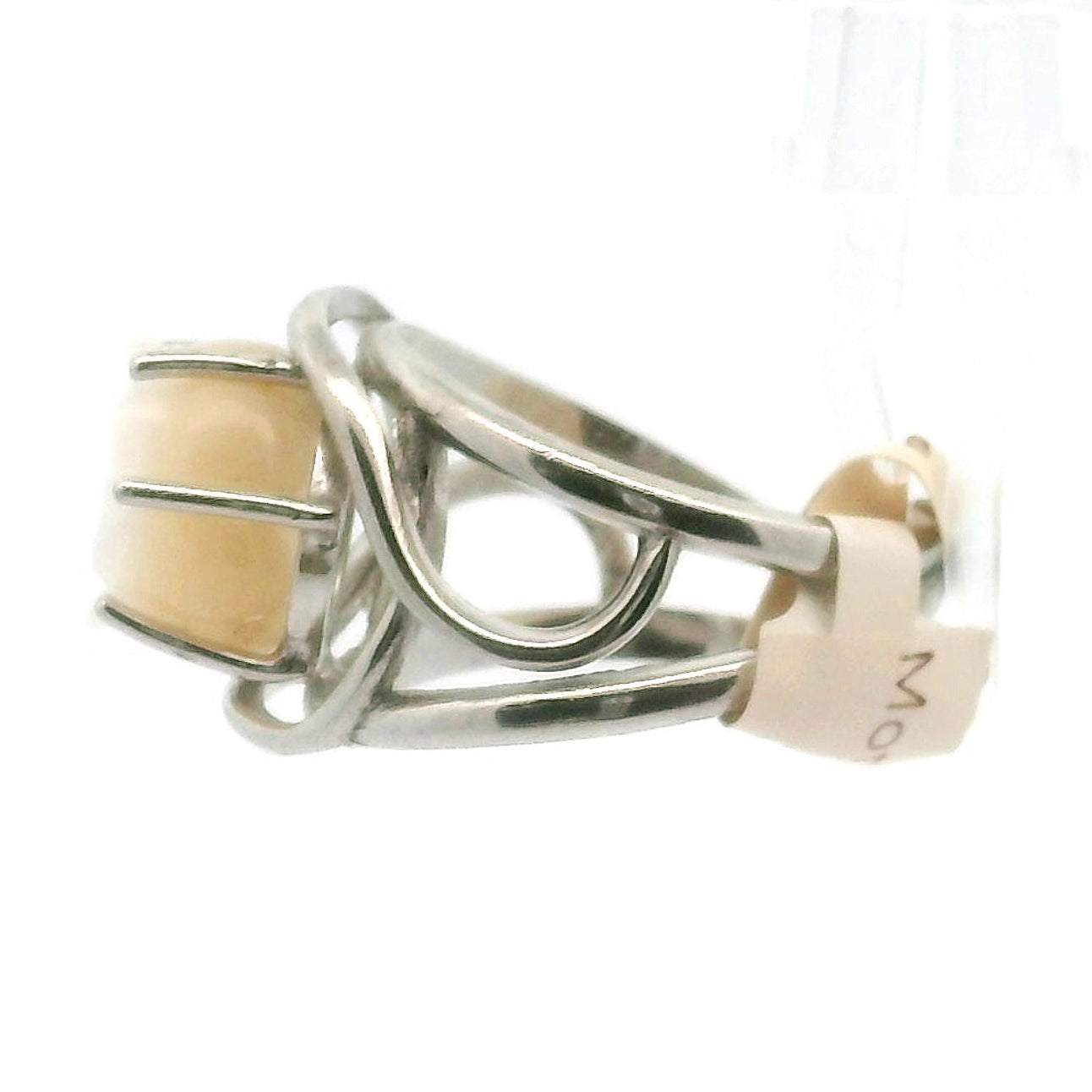 Mother of Pearl Flower Ring Cuff Adjustable Ring .925 Silver for Embracing your Feminine Power, Memory and Peace of Mind