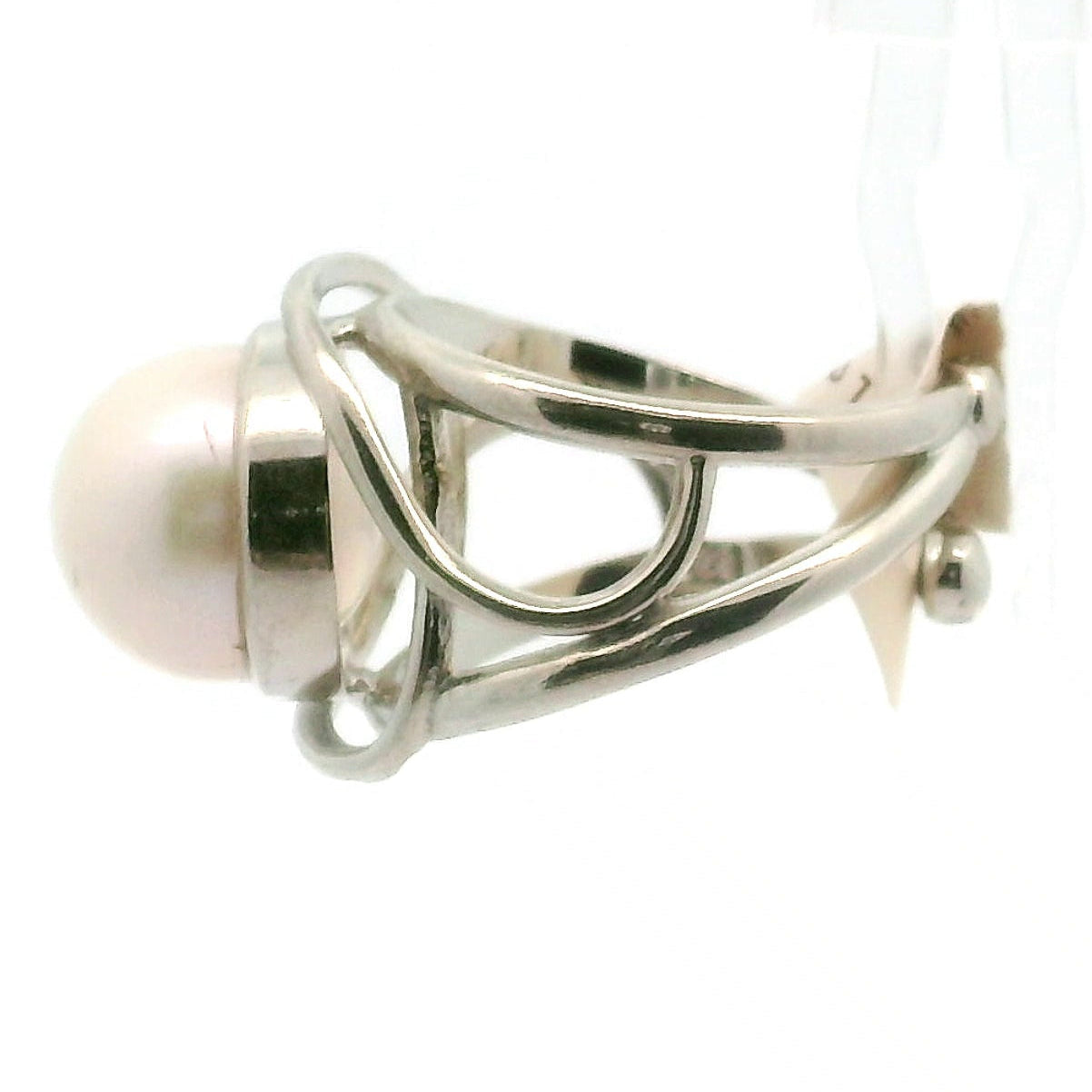 Pearl Cuff Ring .925 Silver for Honesty, Commitment & Faithfulness in Relationships