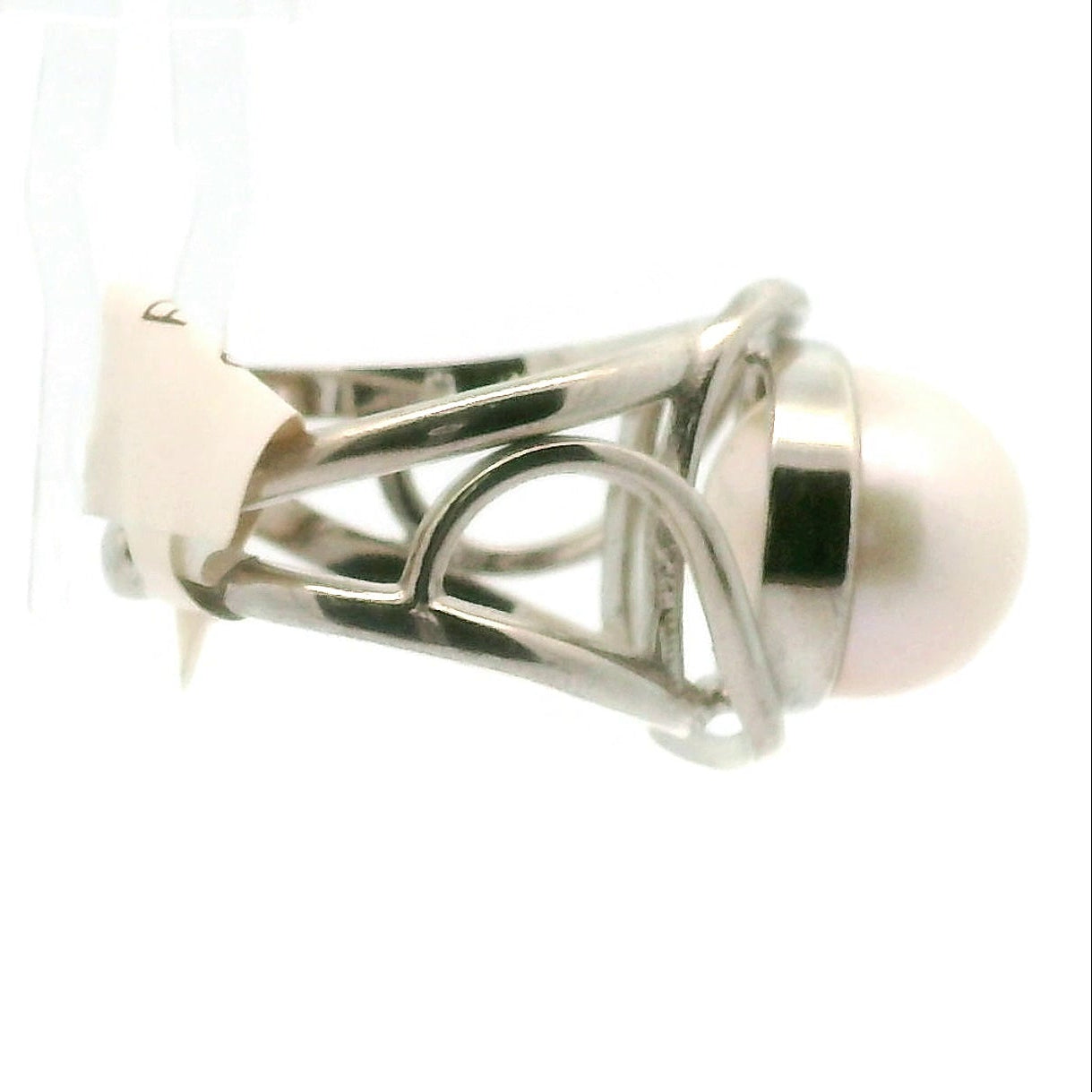 Pearl Cuff Ring .925 Silver for Honesty, Commitment & Faithfulness in Relationships