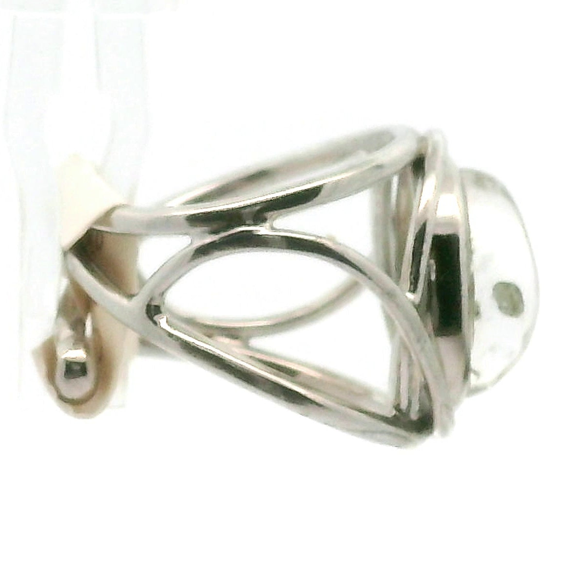 Pyrite in Quartz Finger Cuff Adjustable Ring .925 Silver for Good Luck and Prosperity
