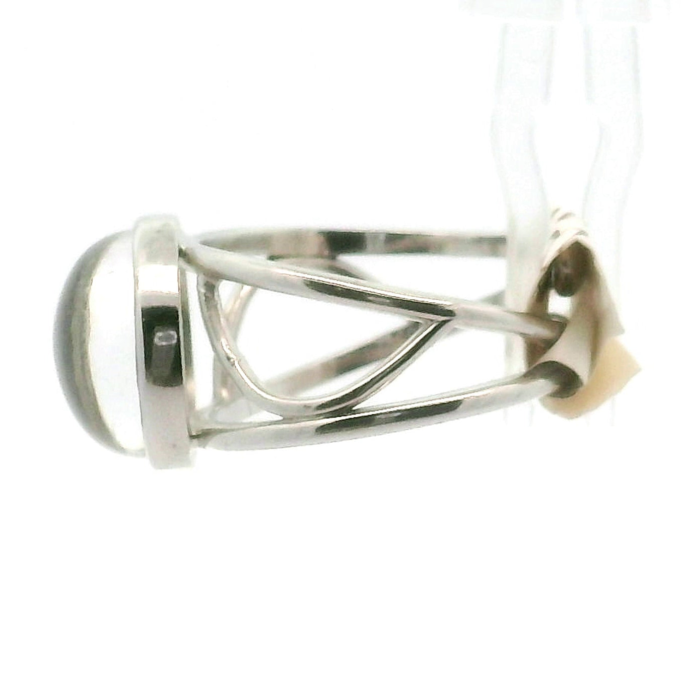 Clear Quartz Dragon Adjustable Ring Cuff .925 Silver for Healing, Intention Setting and Manifesting your Desires