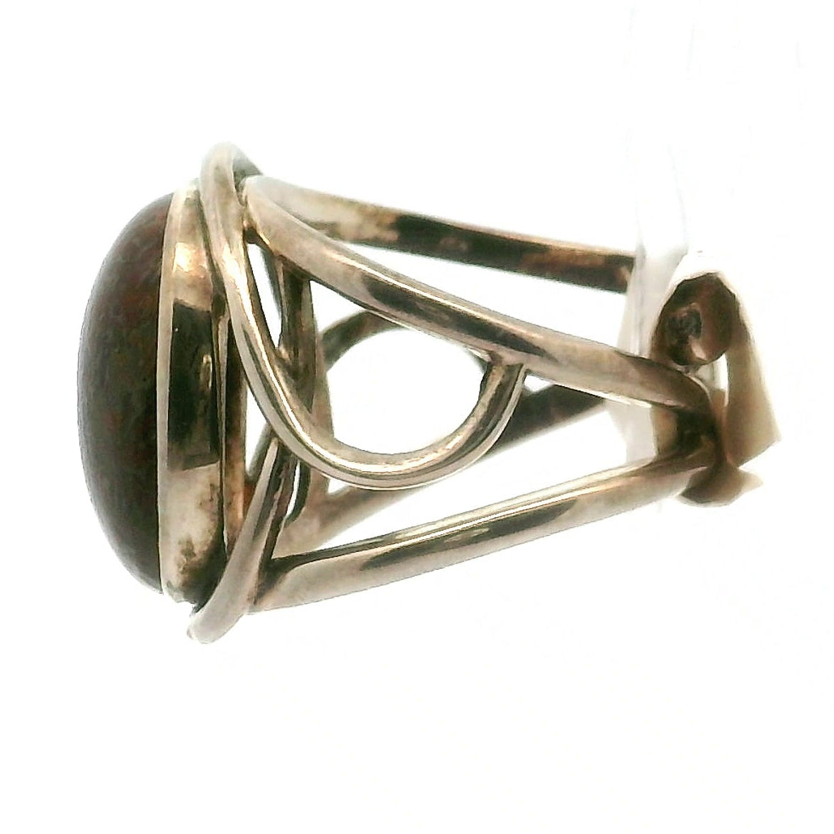 Dinosaur Bone Adjustable Cuff Ring .925 Silver for Connecting with Animal Guides, Shamanic Journey and Grounding