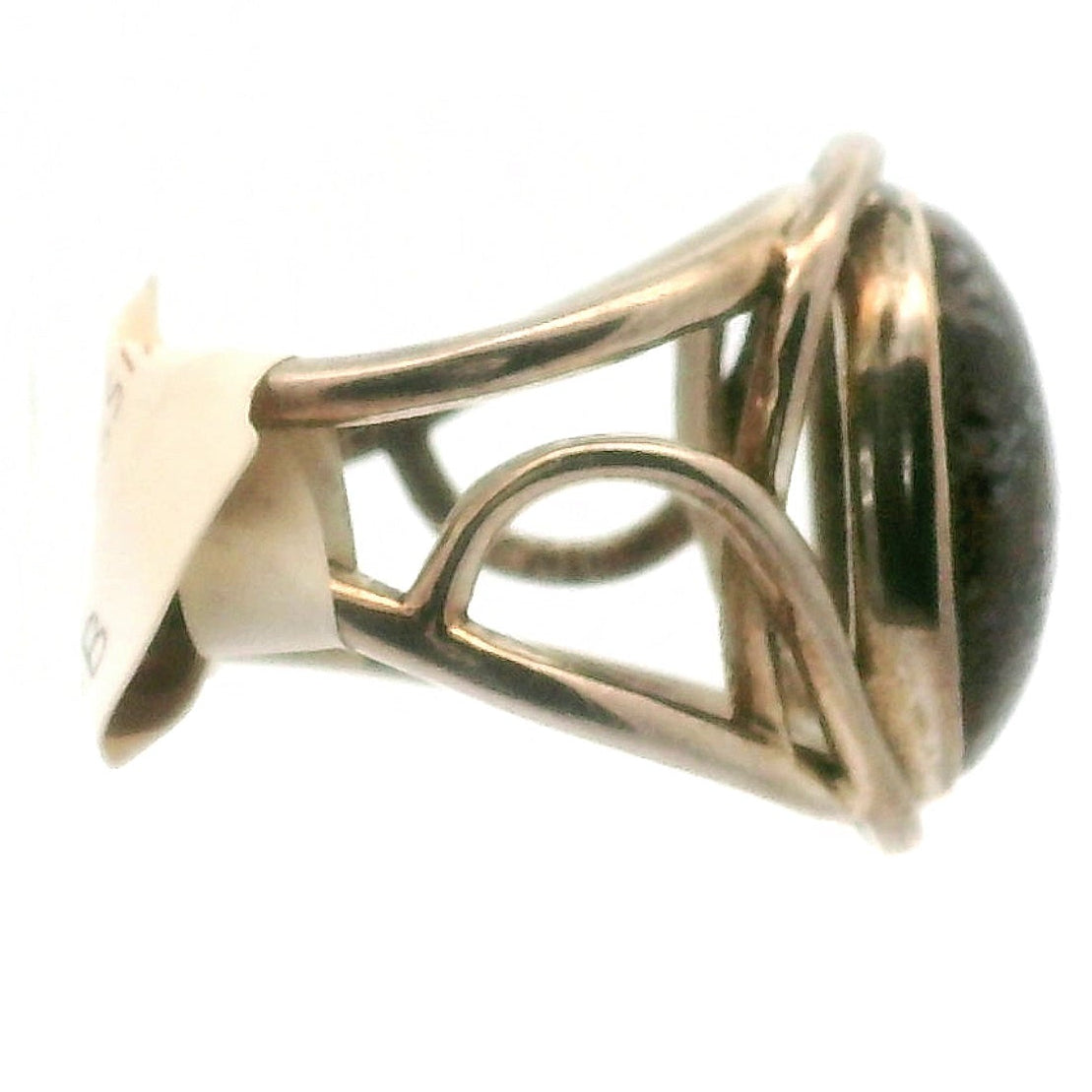 Dinosaur Bone Adjustable Cuff Ring .925 Silver for Connecting with Animal Guides, Shamanic Journey and Grounding