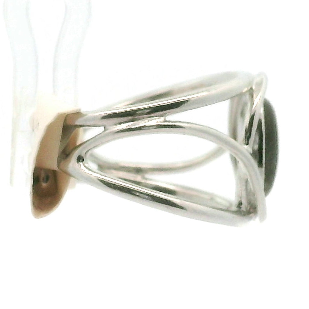 Scapolite Midi Cuff Ring .925 Silver for Enhancing Communication with Guides, Insight & Memory