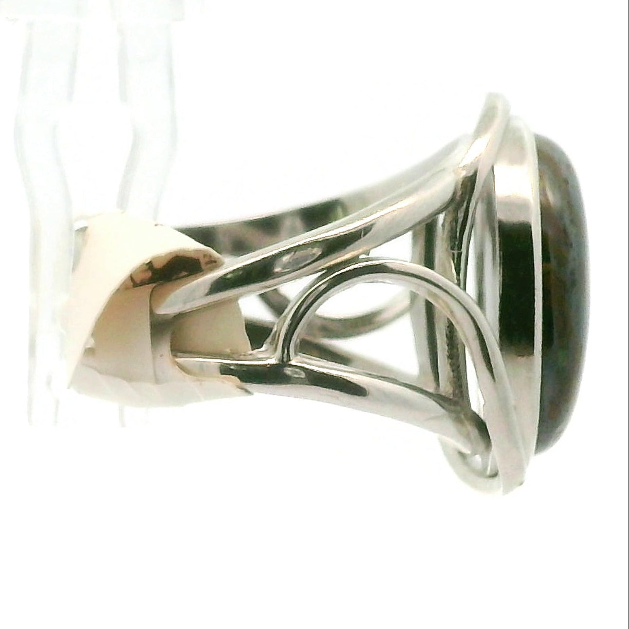 Boulder Opal Cuff Ring .925 Silver for Emotional Support, Joy and Self Worth