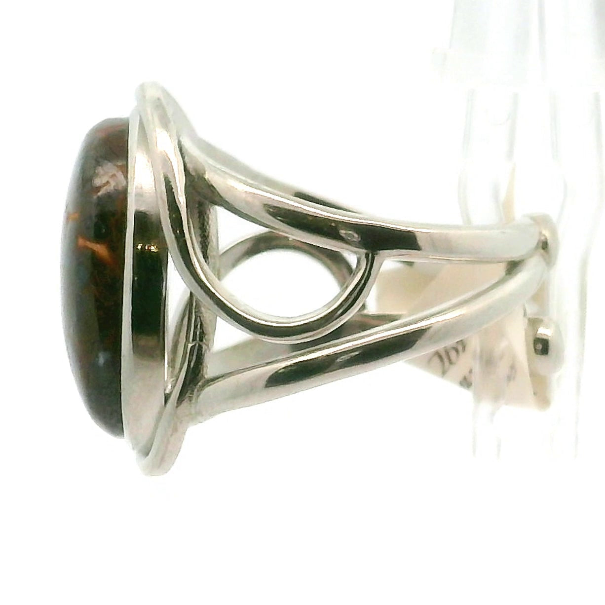 Boulder Opal Cuff Ring .925 Silver for Emotional Support, Joy and Self Worth