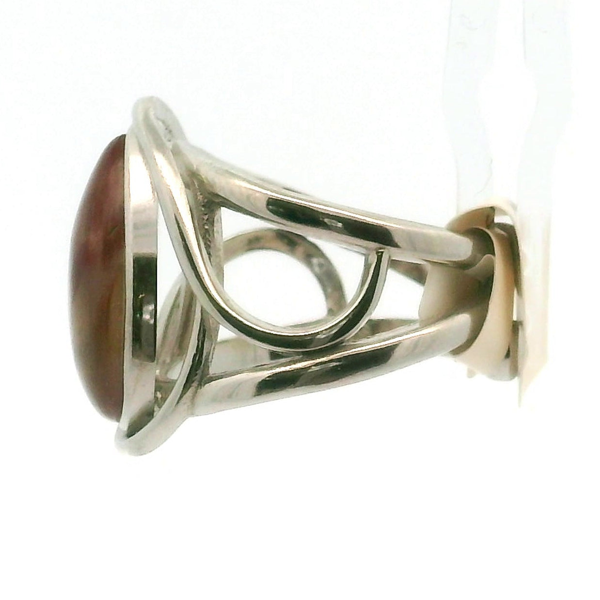Andesine Golden Labradorite Adjustable Cuff Ring .925 Silver for Elevating your Consciousness