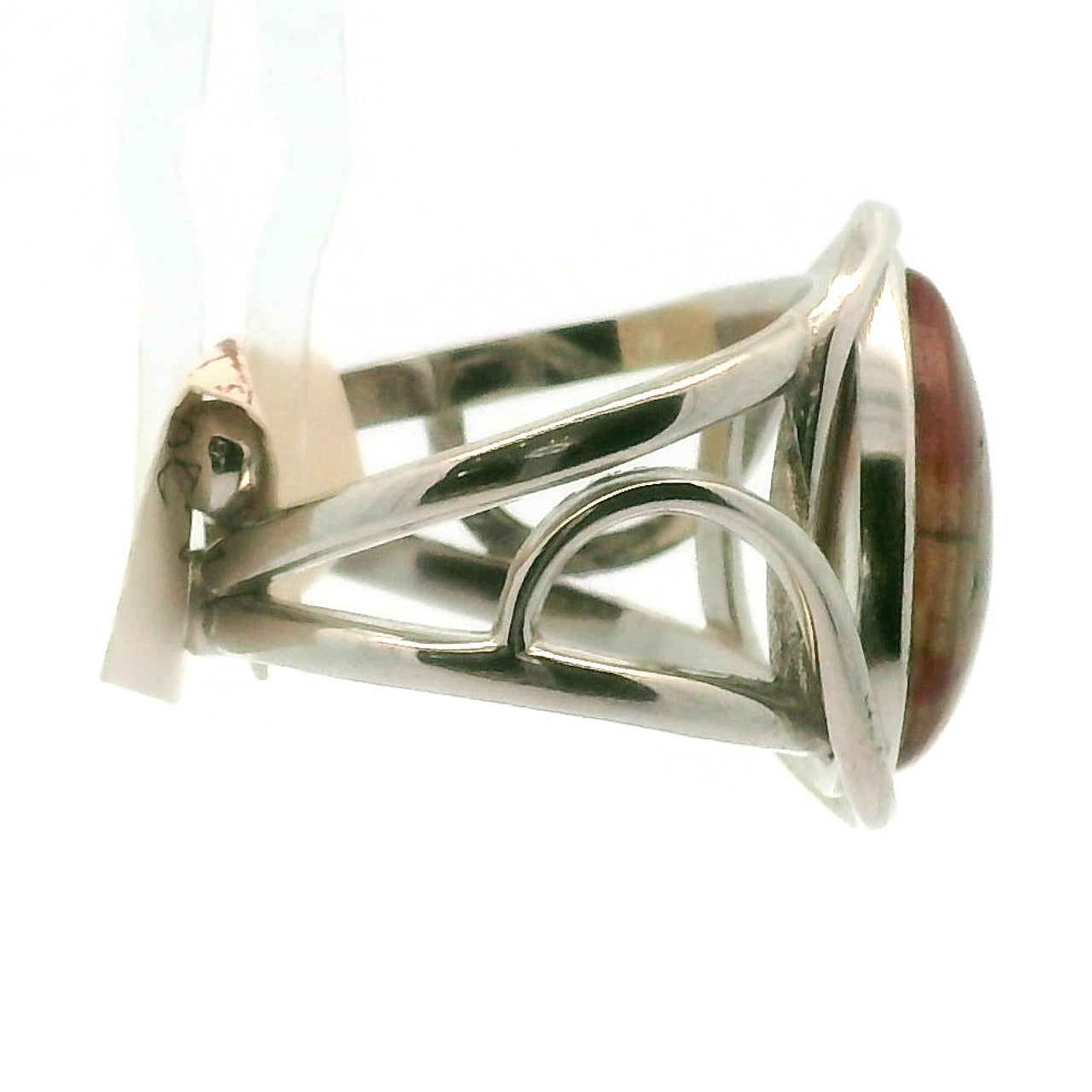 Andesine Golden Labradorite Adjustable Cuff Ring .925 Silver for Elevating your Consciousness