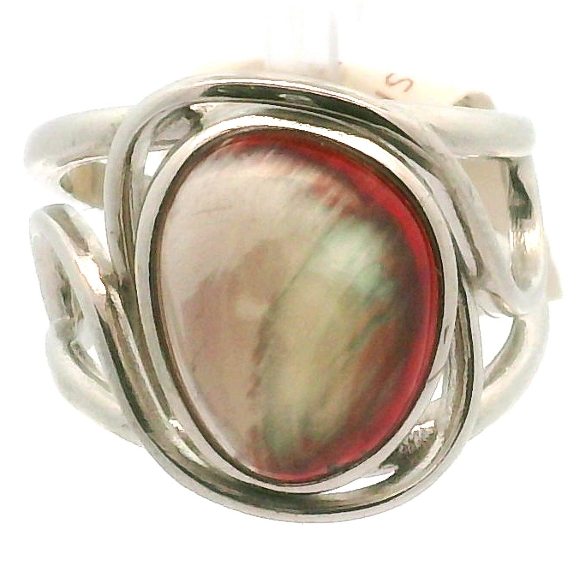Andesine Golden Labradorite Adjustable Cuff Ring .925 Silver for Elevating your Consciousness