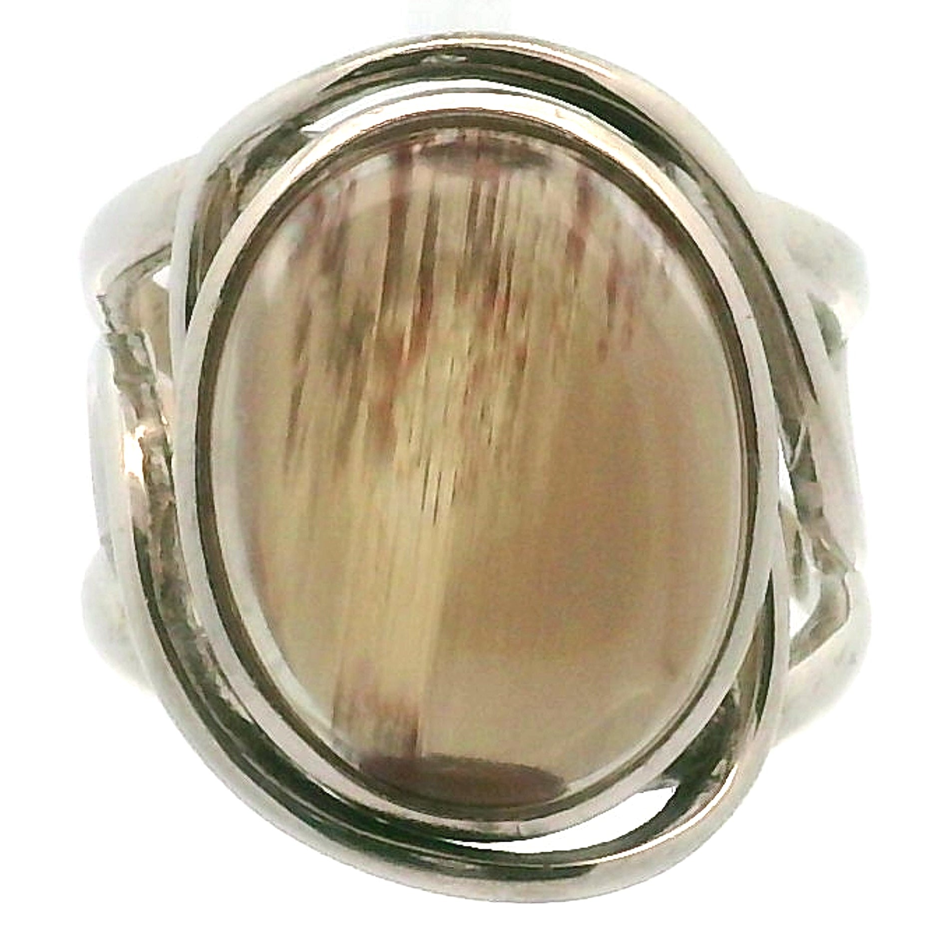 Andesine Golden Labradorite Adjustable Cuff Ring .925 Silver for Elevating your Consciousness